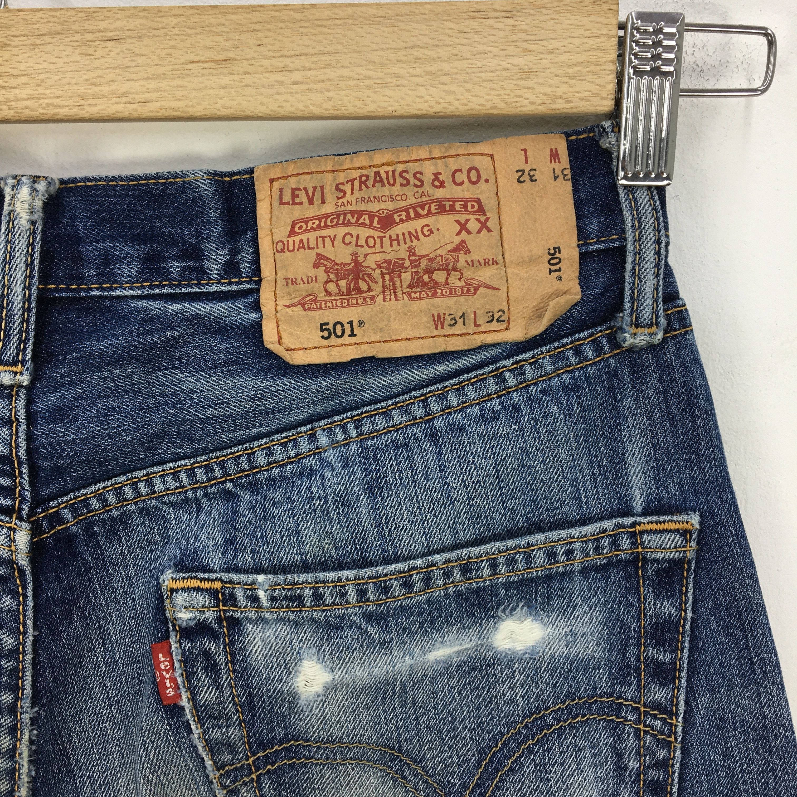 Levi's Vintage Levis Jeans Pants Blue Distressed Levi's 501 Denim Size 28" / US 6 / IT 42 - 7 Thumbnail