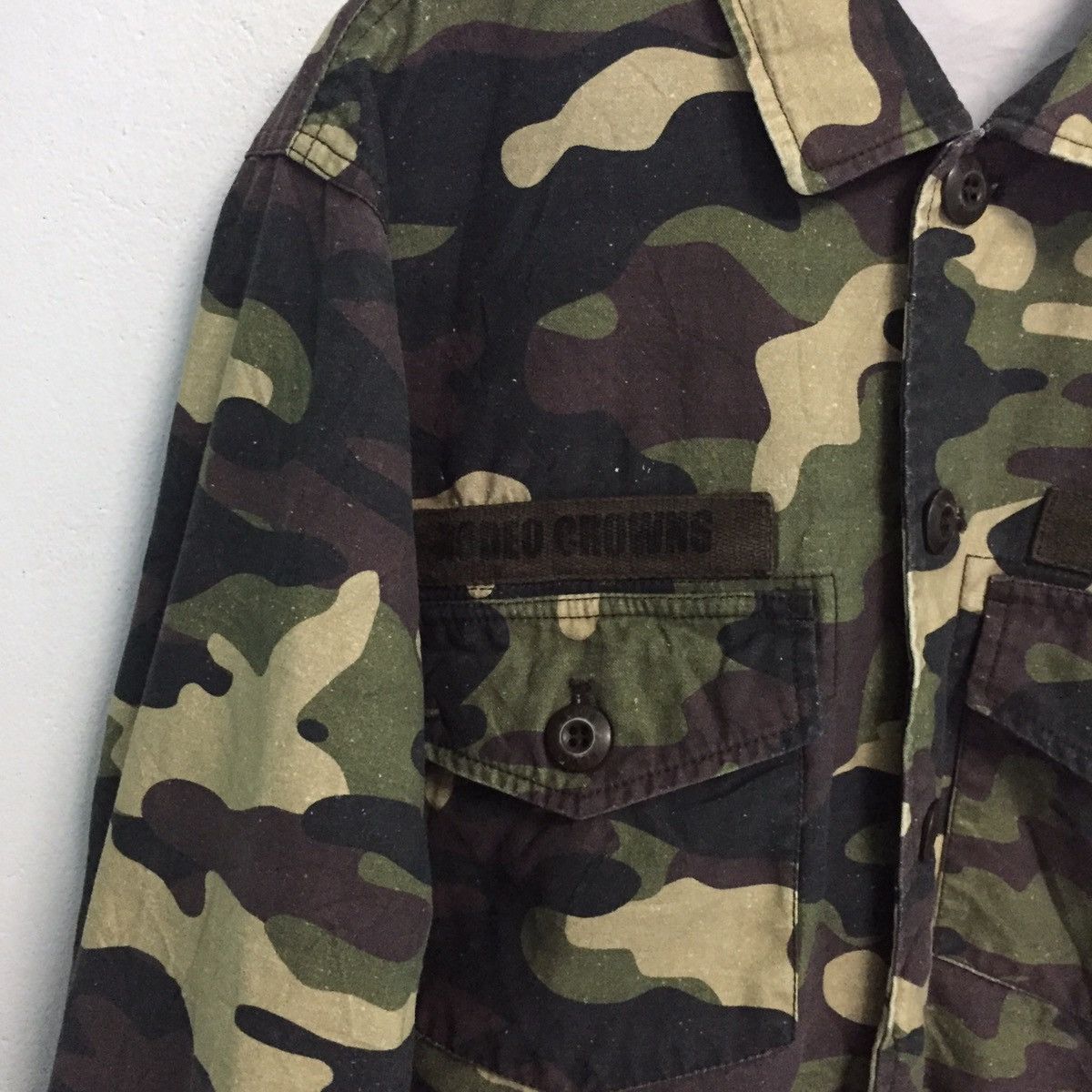 Japanese Brand Smiley Rodeo Crowns Camo Army Button Up Jacket Size US M / EU 48-50 / 2 - 10 Thumbnail
