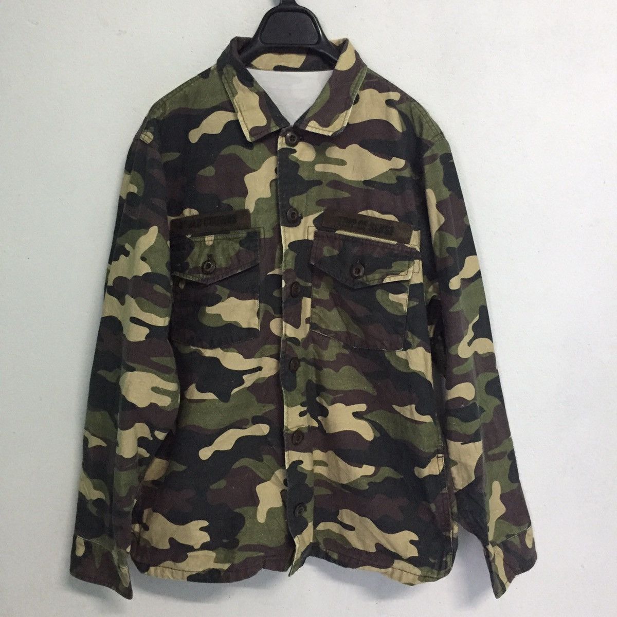 Japanese Brand Smiley Rodeo Crowns Camo Army Button Up Jacket Size US M / EU 48-50 / 2 - 7 Thumbnail