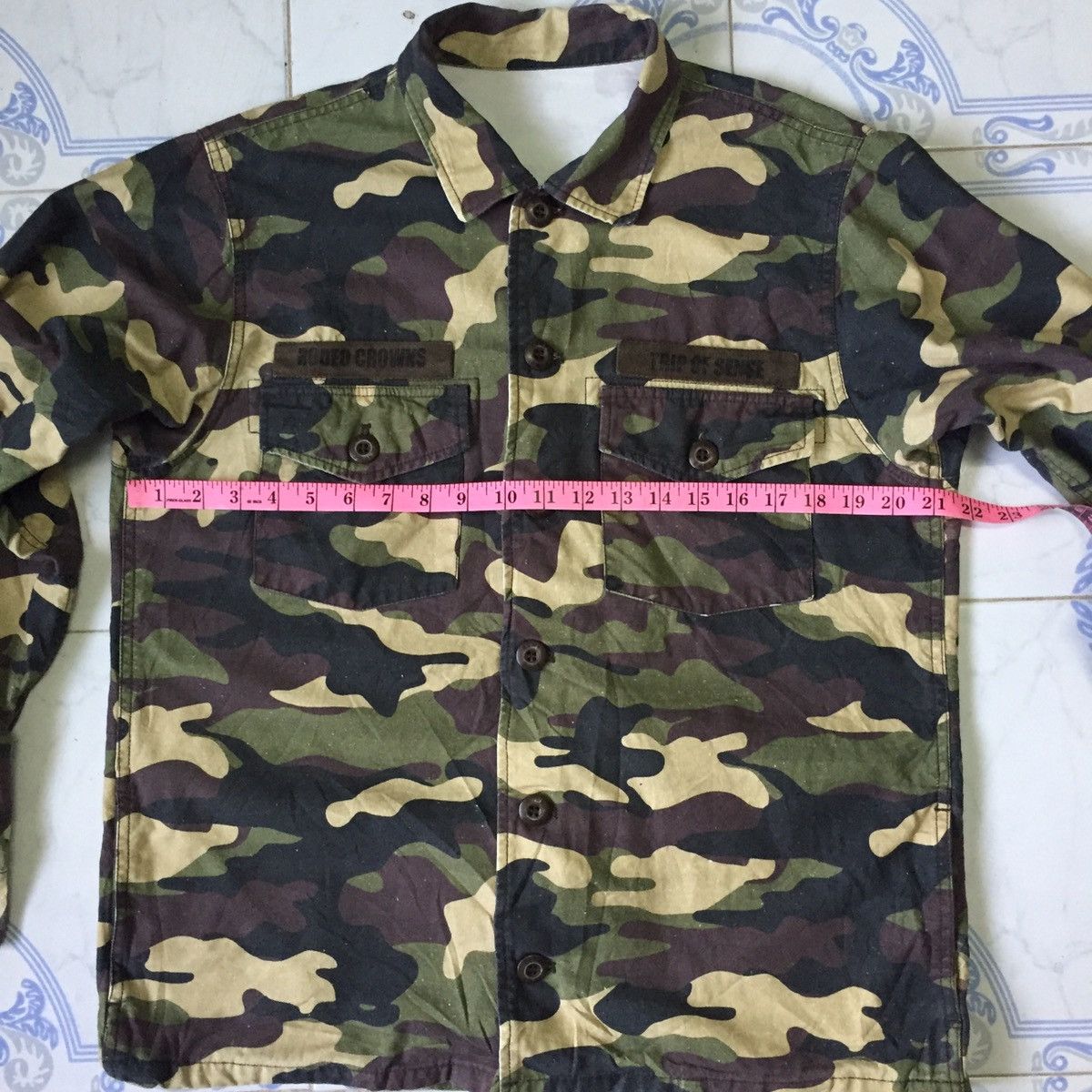 Japanese Brand Smiley Rodeo Crowns Camo Army Button Up Jacket Size US M / EU 48-50 / 2 - 18 Thumbnail
