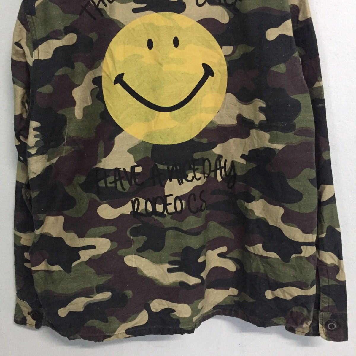 Japanese Brand Smiley Rodeo Crowns Camo Army Button Up Jacket Size US M / EU 48-50 / 2 - 3 Thumbnail