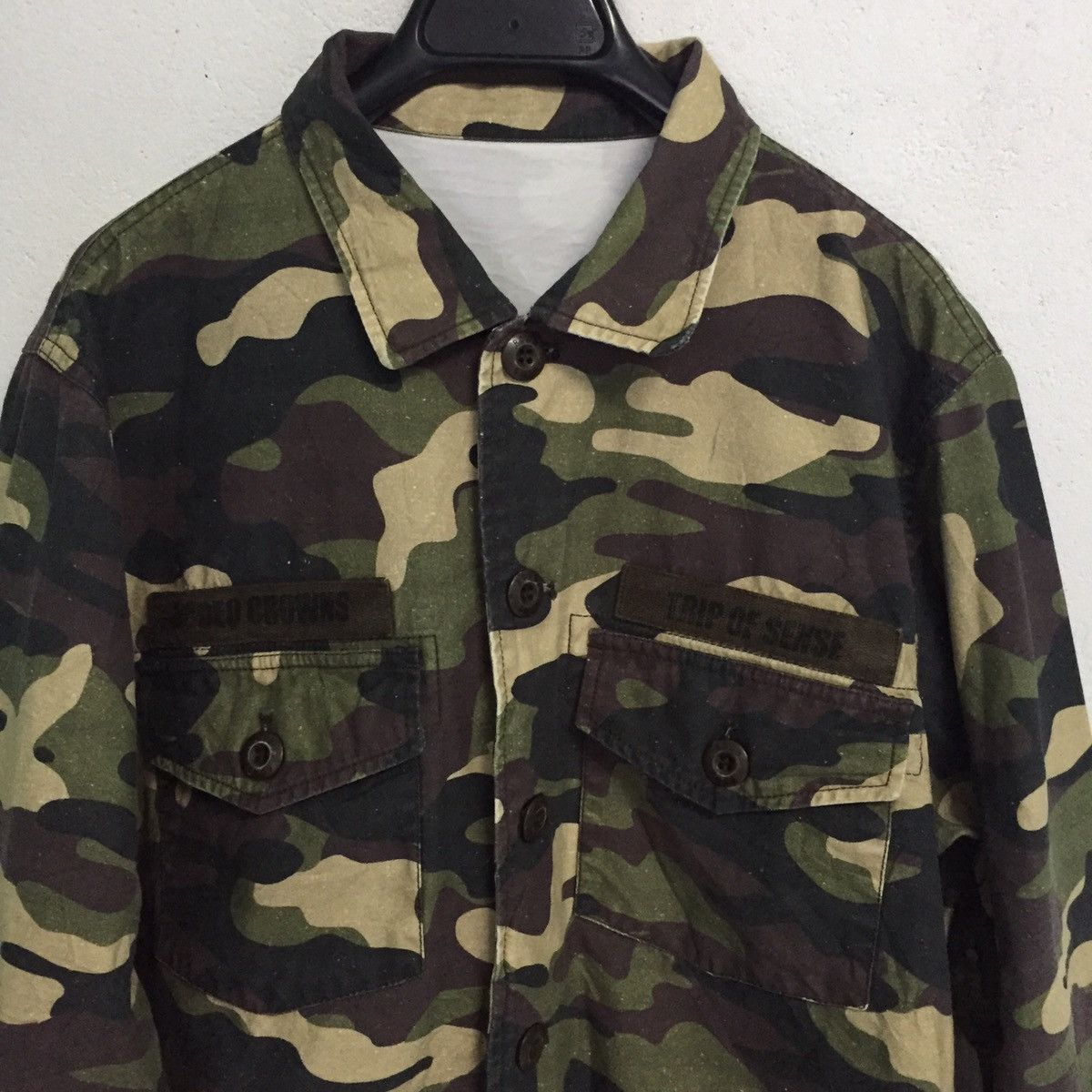 Japanese Brand Smiley Rodeo Crowns Camo Army Button Up Jacket Size US M / EU 48-50 / 2 - 8 Thumbnail