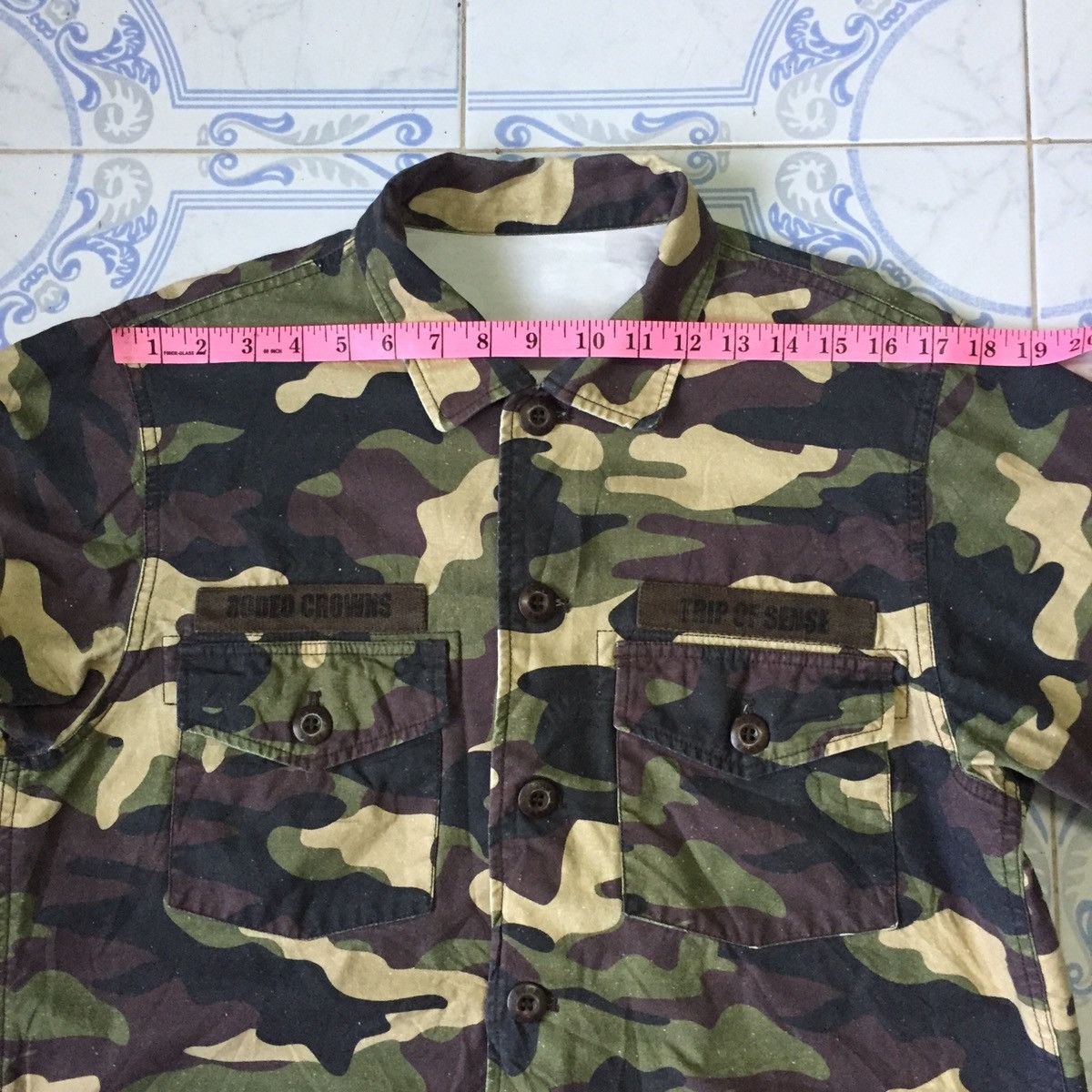 Japanese Brand Smiley Rodeo Crowns Camo Army Button Up Jacket Size US M / EU 48-50 / 2 - 21 Thumbnail