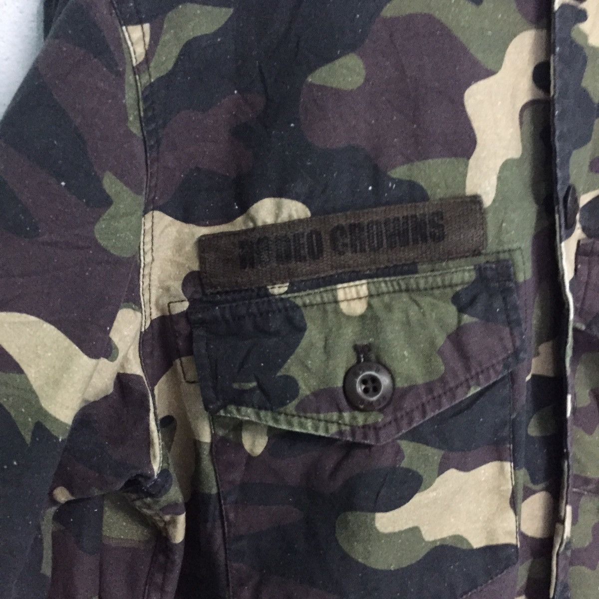 Japanese Brand Smiley Rodeo Crowns Camo Army Button Up Jacket Size US M / EU 48-50 / 2 - 14 Thumbnail