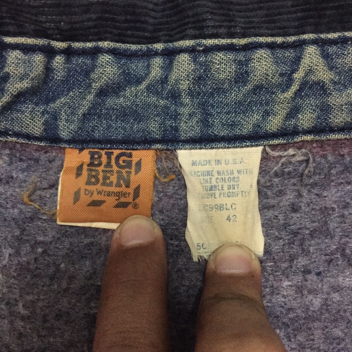 Vintage Vintage Big Ben by Wrangler Denim Jacket Made in Usa Size US L / EU 52-54 / 3 - 19 Thumbnail
