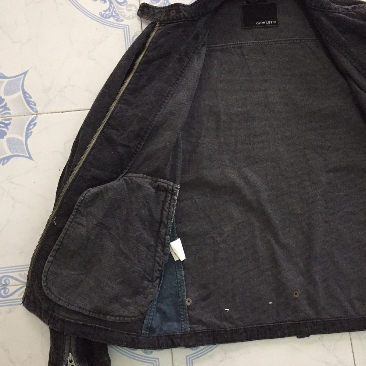 Japanese Brand Gowest Yellow Division Japan Corduroy Zipper Jacket Size US M / EU 48-50 / 2 - 15 Thumbnail