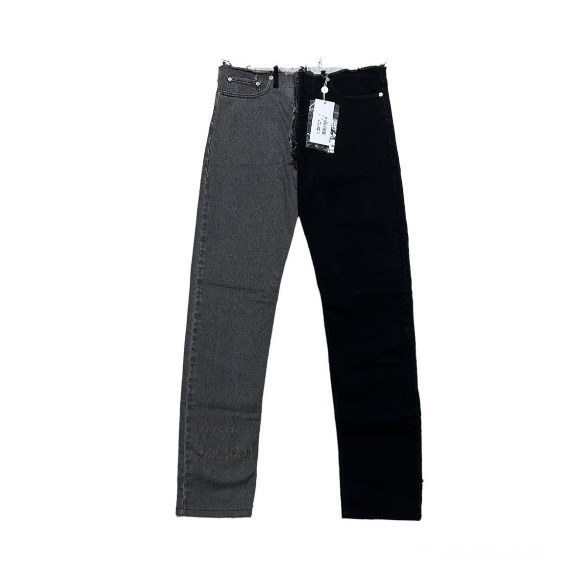 Maison Margiela New Maison Margiela Two Tone Denim Slim Fit Jeans Size 33 Size US 33 - 1 Thumbnail