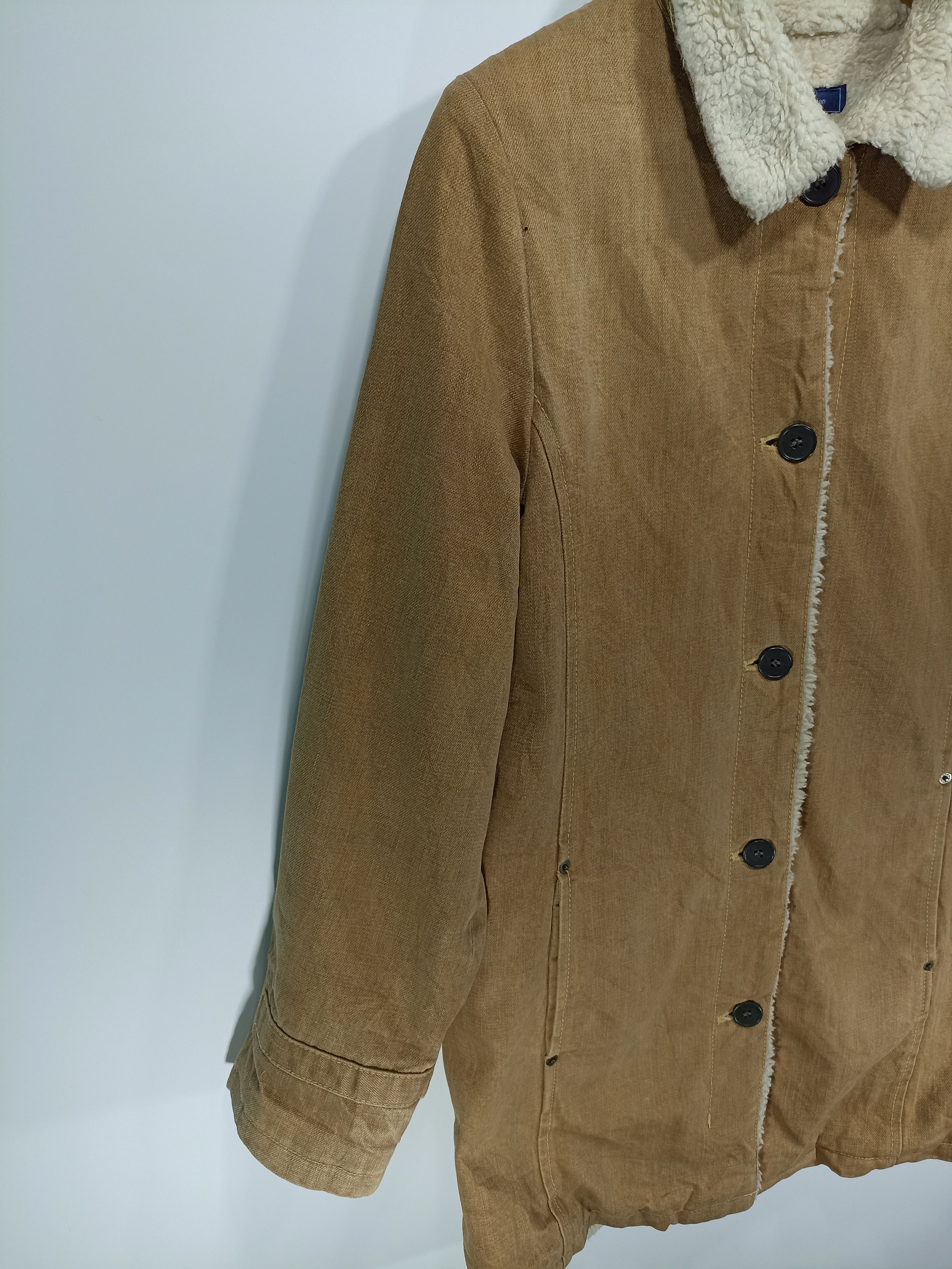 Japanese Brand Vintage Spick And Span Denim Long Coat Sherpa Size M / US 6-8 / IT 42-44 - 3 Thumbnail