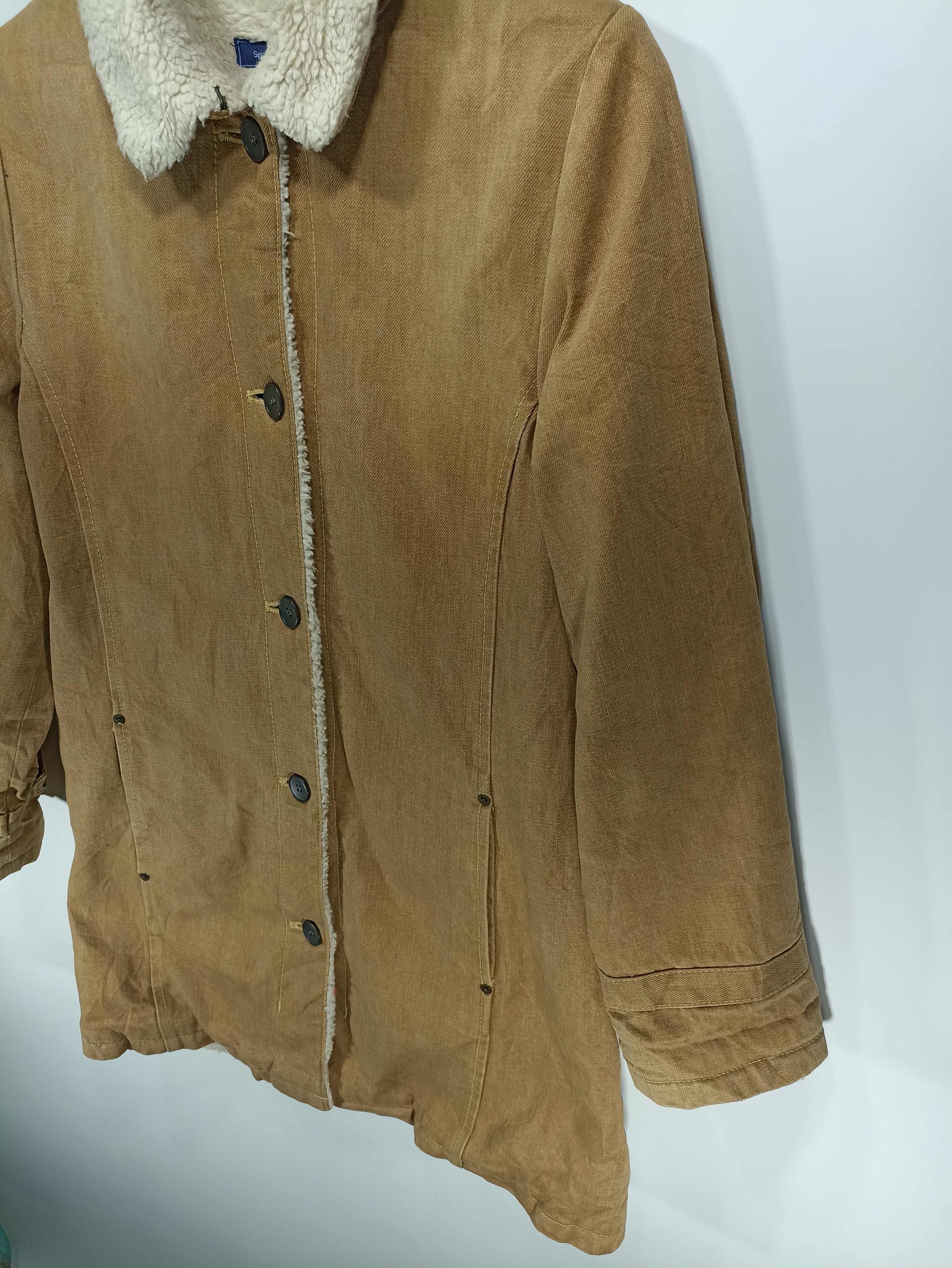 Japanese Brand Vintage Spick And Span Denim Long Coat Sherpa Size M / US 6-8 / IT 42-44 - 2 Thumbnail
