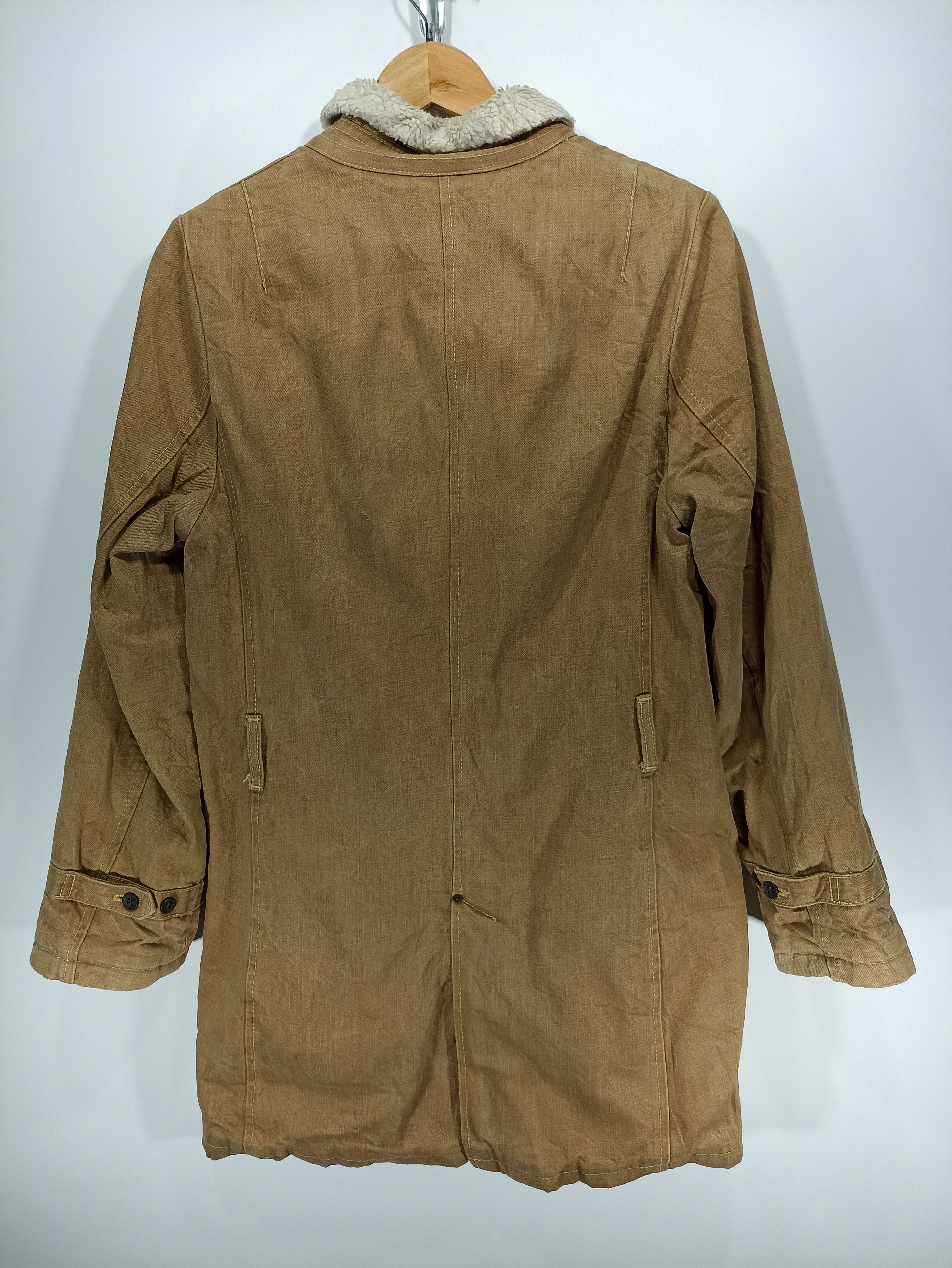 Japanese Brand Vintage Spick And Span Denim Long Coat Sherpa Size M / US 6-8 / IT 42-44 - 6 Thumbnail