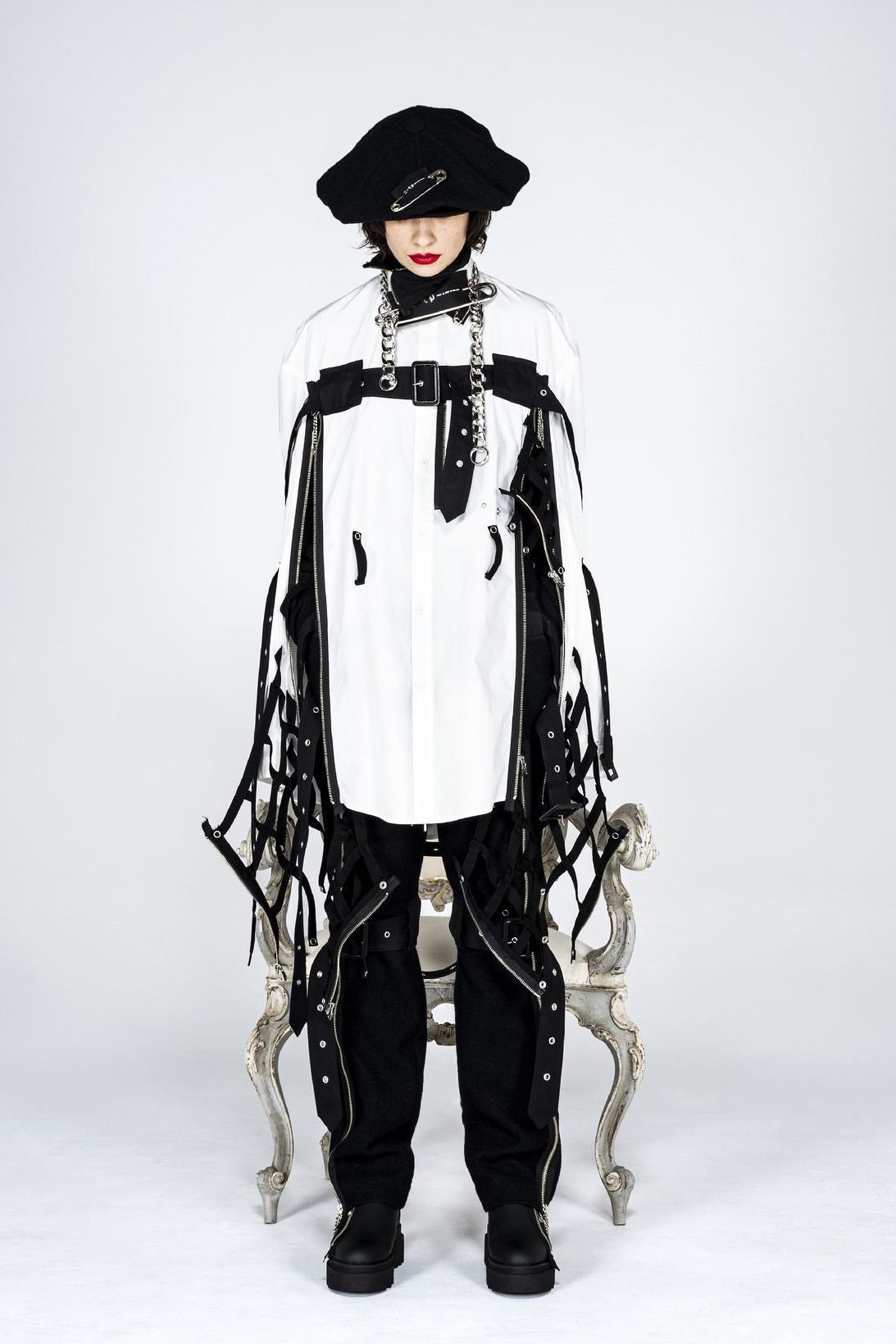 Takahiromiyashita The Soloist. Oversized Music Staff Strapped Bondage Shirt Size US XL / EU 56 / 4 - 2 Thumbnail