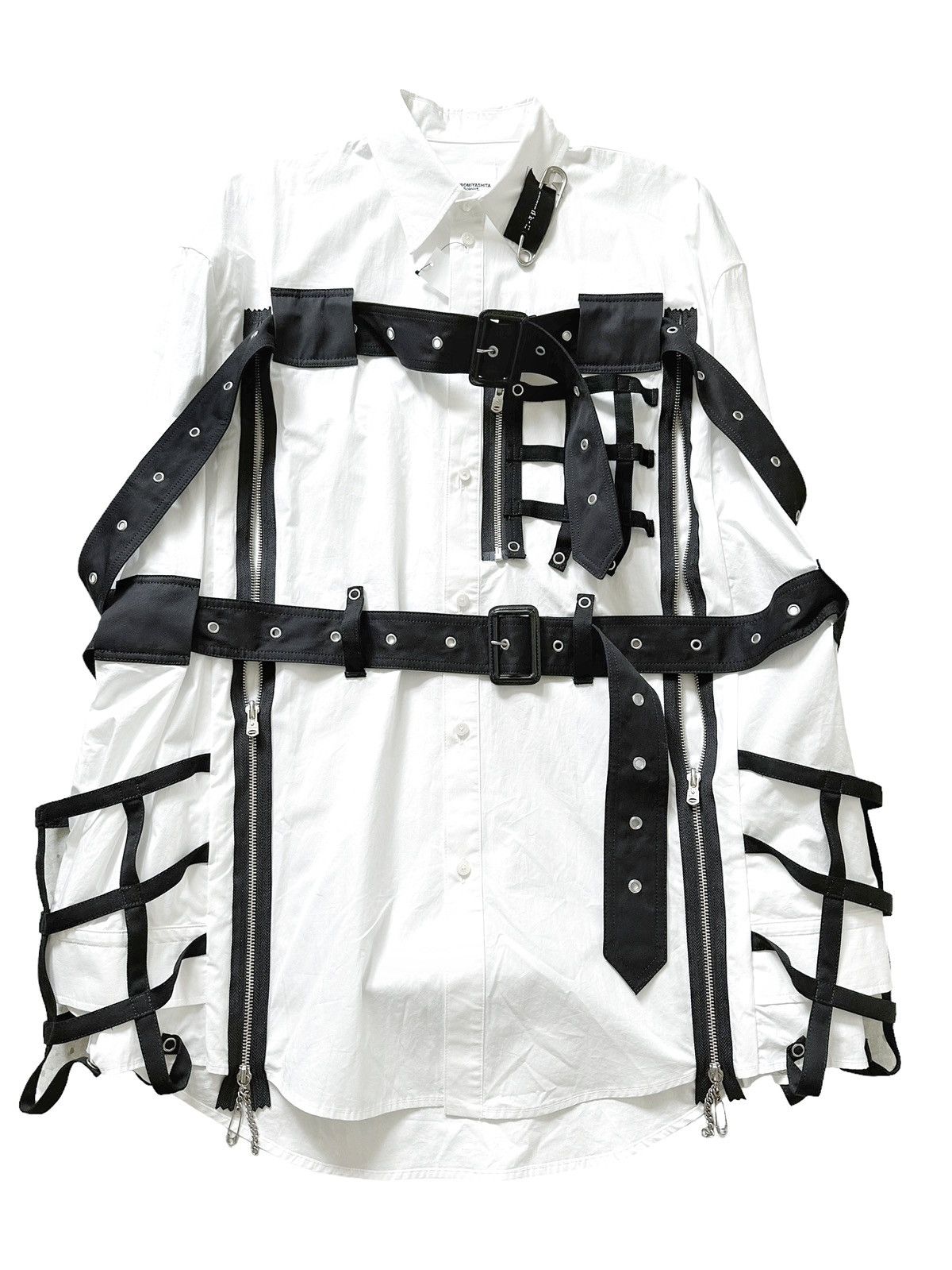 Takahiromiyashita The Soloist. Oversized Music Staff Strapped Bondage Shirt Size US XL / EU 56 / 4 - 1 Thumbnail