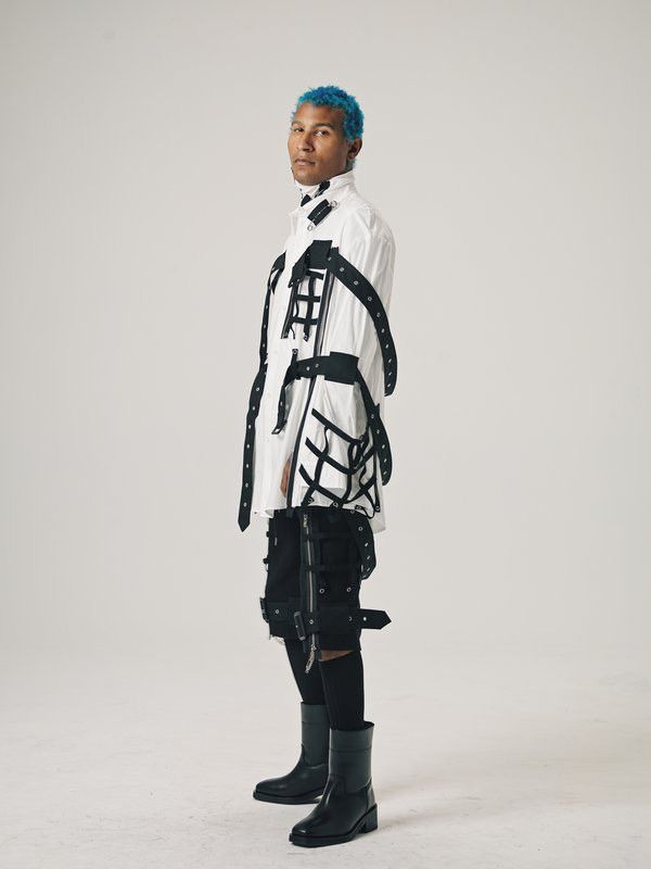 Takahiromiyashita The Soloist. Oversized Music Staff Strapped Bondage Shirt Size US XL / EU 56 / 4 - 7 Thumbnail