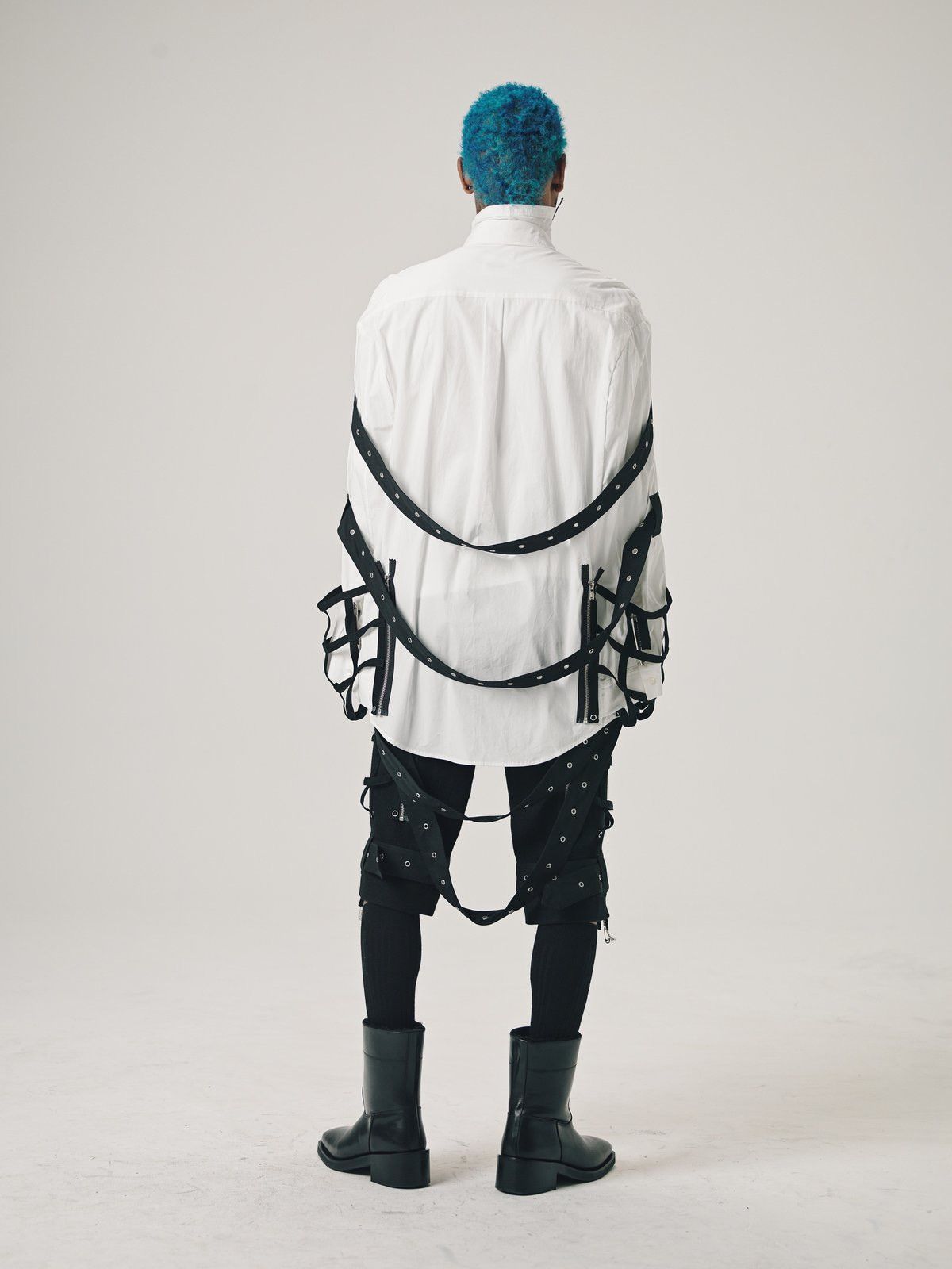 Takahiromiyashita The Soloist. Oversized Music Staff Strapped Bondage Shirt Size US XL / EU 56 / 4 - 5 Thumbnail