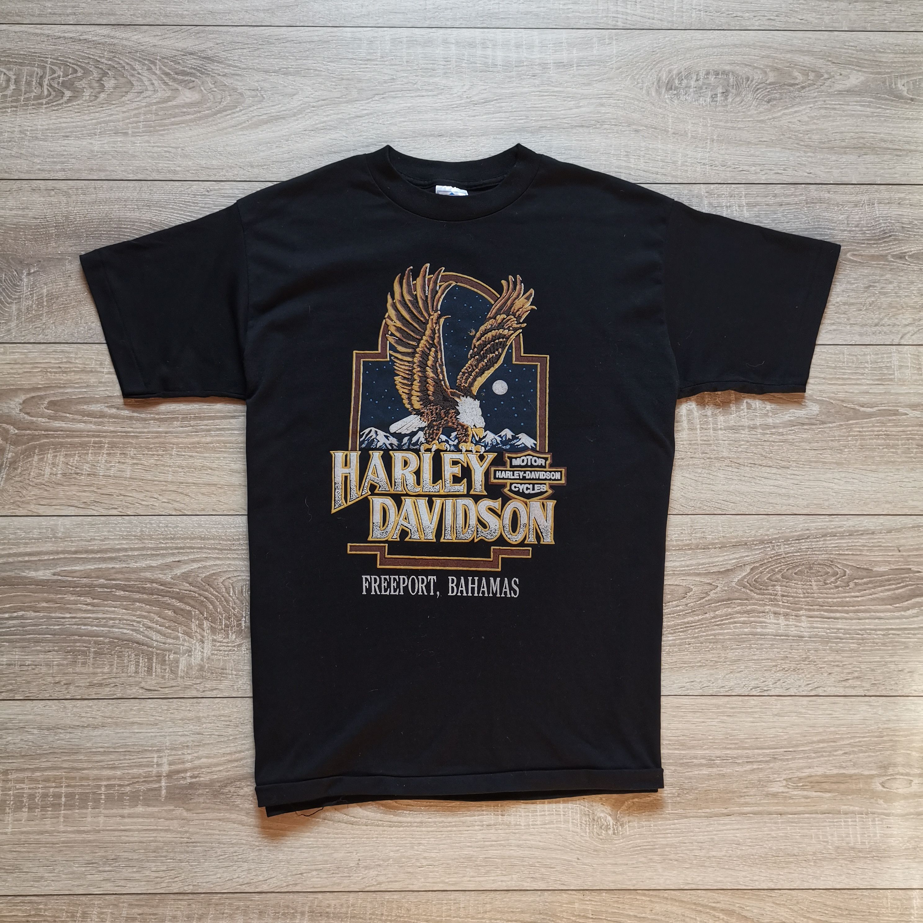 Harley Davidson × Vintage Vintage rare Harley Davidson Freeport Bahamas 80s 90s shirt Size US L / EU 52-54 / 3 - 1 Thumbnail