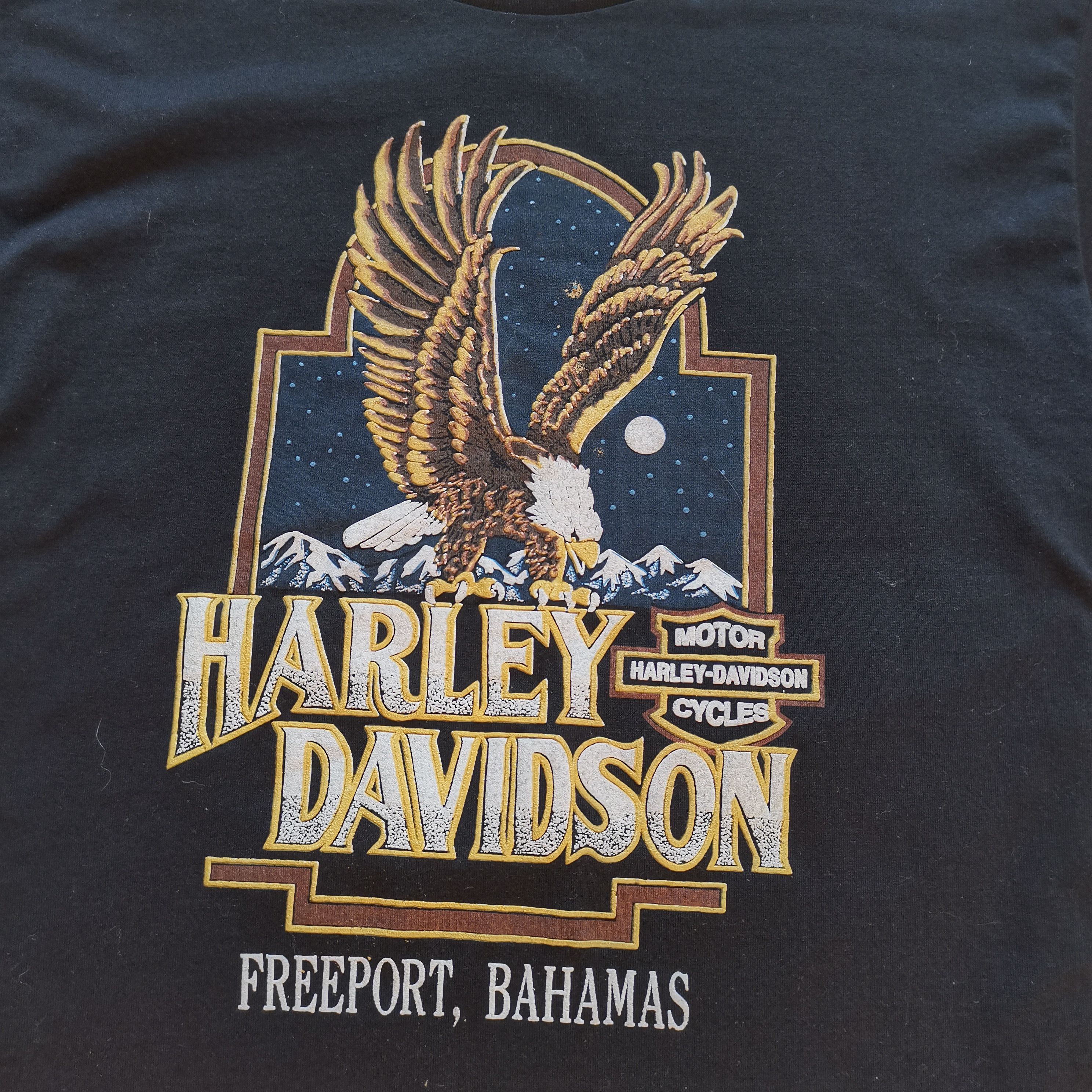 Harley Davidson × Vintage Vintage rare Harley Davidson Freeport Bahamas 80s 90s shirt Size US L / EU 52-54 / 3 - 2 Thumbnail
