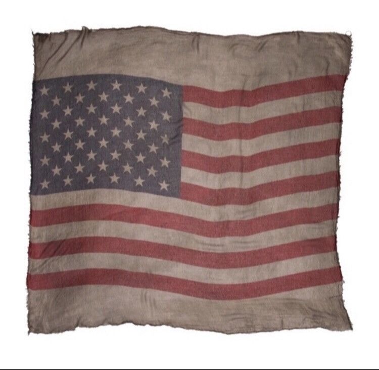 John Varvatos American flag scarf. Brown red. Size ONE SIZE - 2 Thumbnail