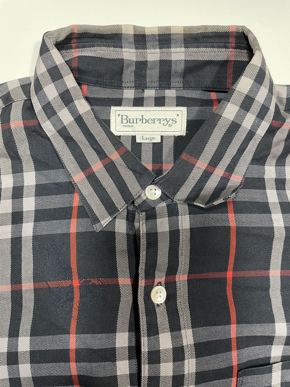 Burberry × Burberry Prorsum × Vintage Vintage Burberrys Shirt Nova check Plaid tartan mirroring Size US L / EU 52-54 / 3 - 5 Thumbnail