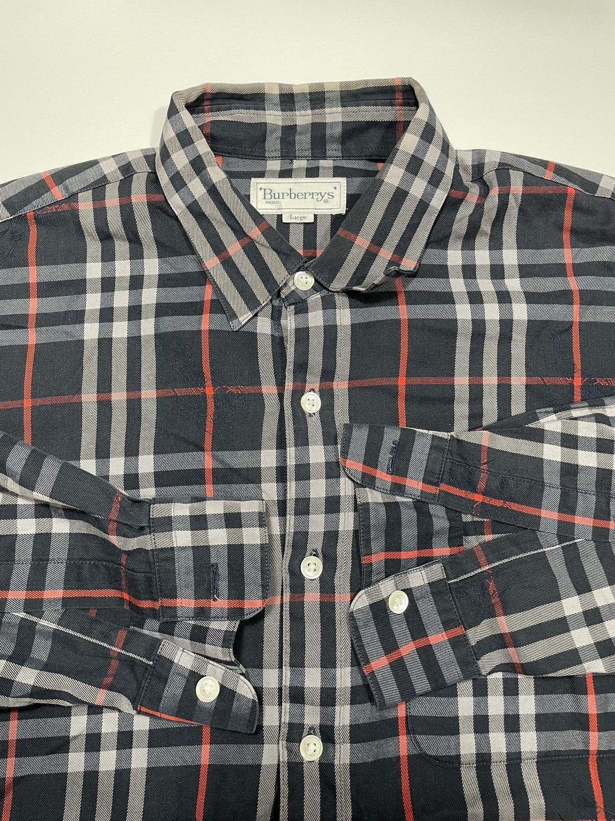 Burberry × Burberry Prorsum × Vintage Vintage Burberrys Shirt Nova check Plaid tartan mirroring Size US L / EU 52-54 / 3 - 12 Thumbnail
