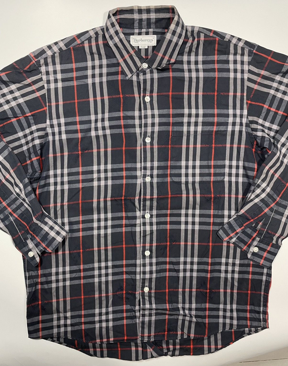 Burberry × Burberry Prorsum × Vintage Vintage Burberrys Shirt Nova check Plaid tartan mirroring Size US L / EU 52-54 / 3 - 2 Thumbnail