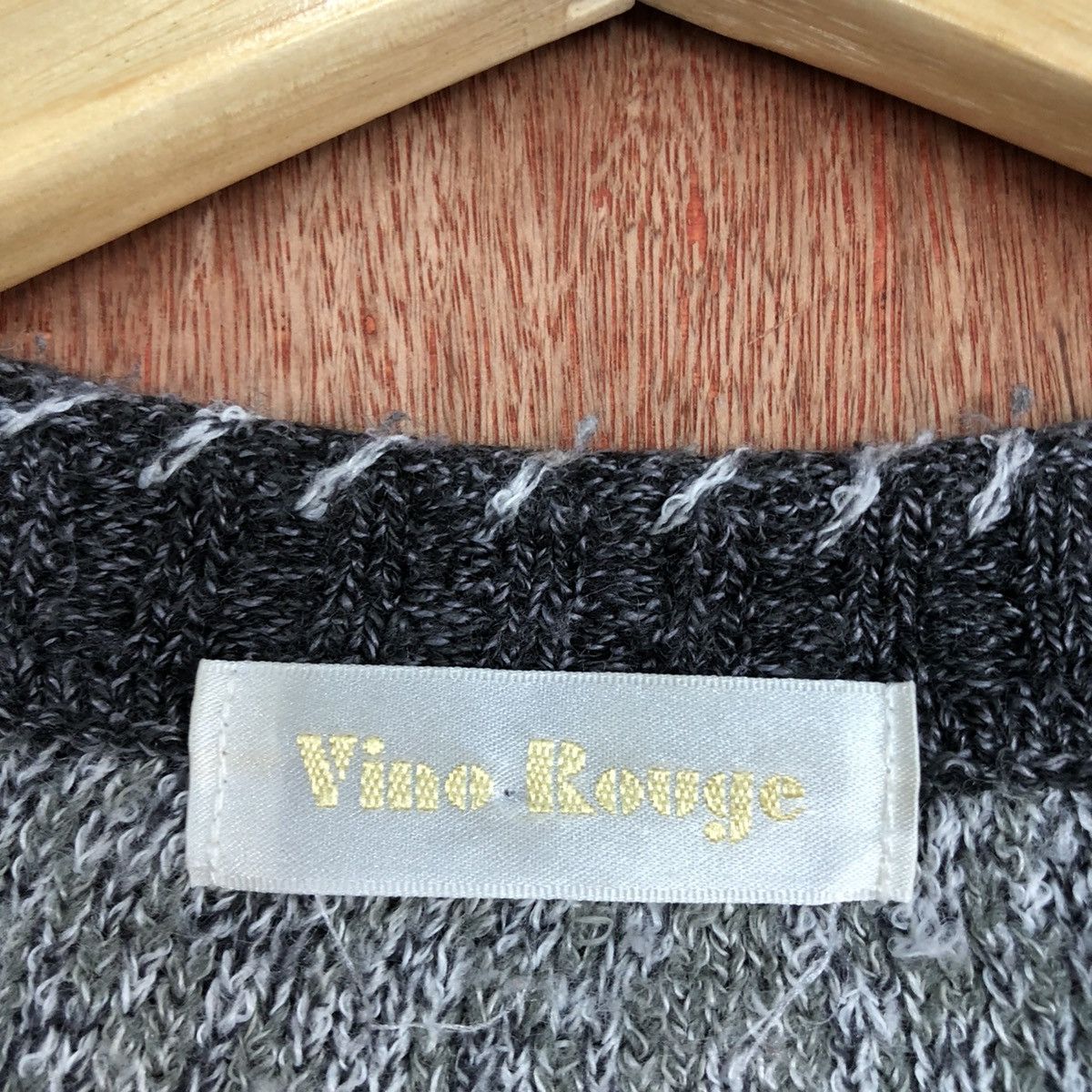 Vintage DL Vino Rouge stripe shaggy Grey Knitwear #c723 Size US M / EU 48-50 / 2 - 10 Thumbnail
