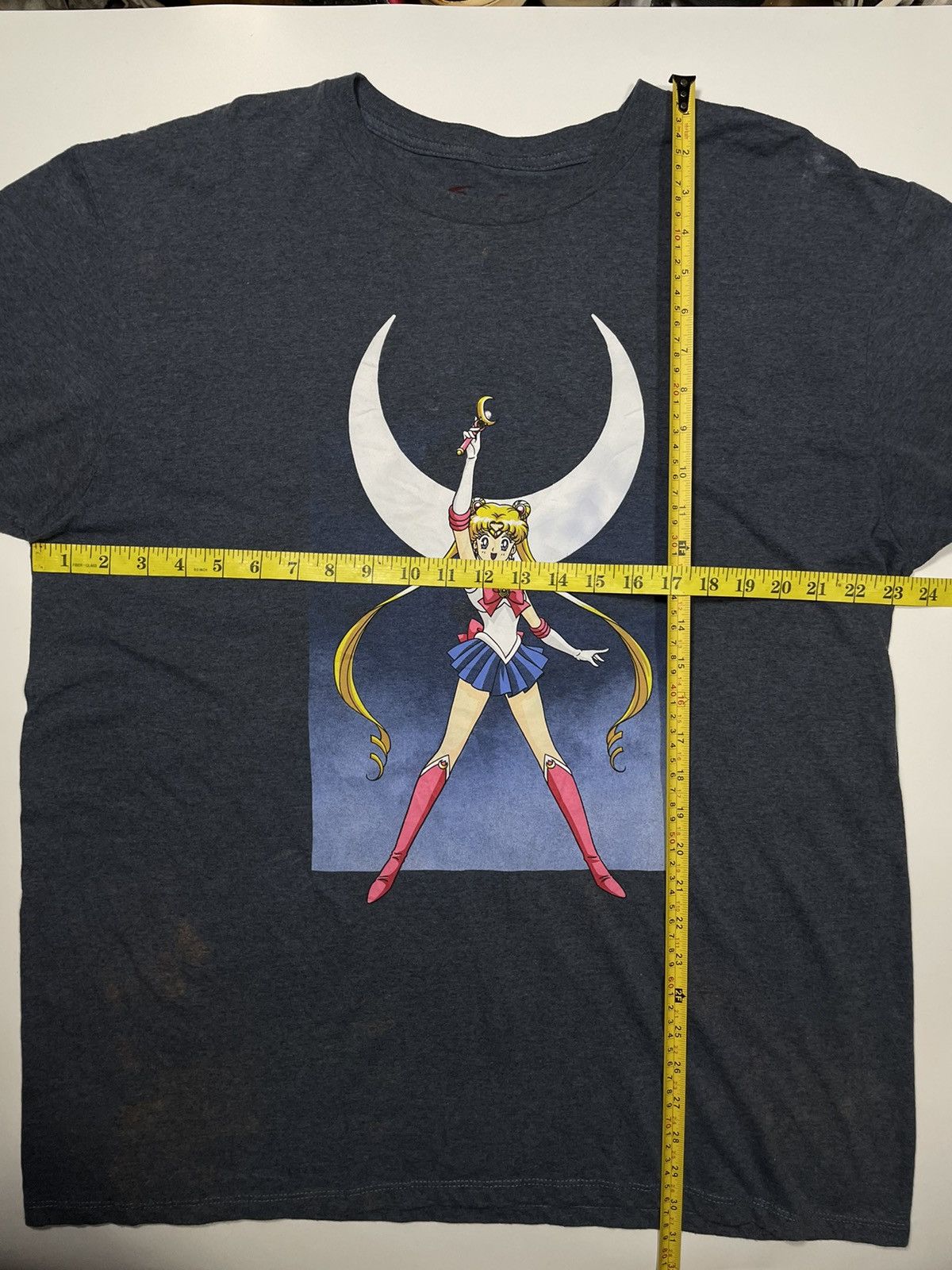 Anime VTG SAILOR MOON BIG PRINT NICE GRAPHICS T-SHIRT DISTRESSED Size US XL / EU 56 / 4 - 6 Thumbnail