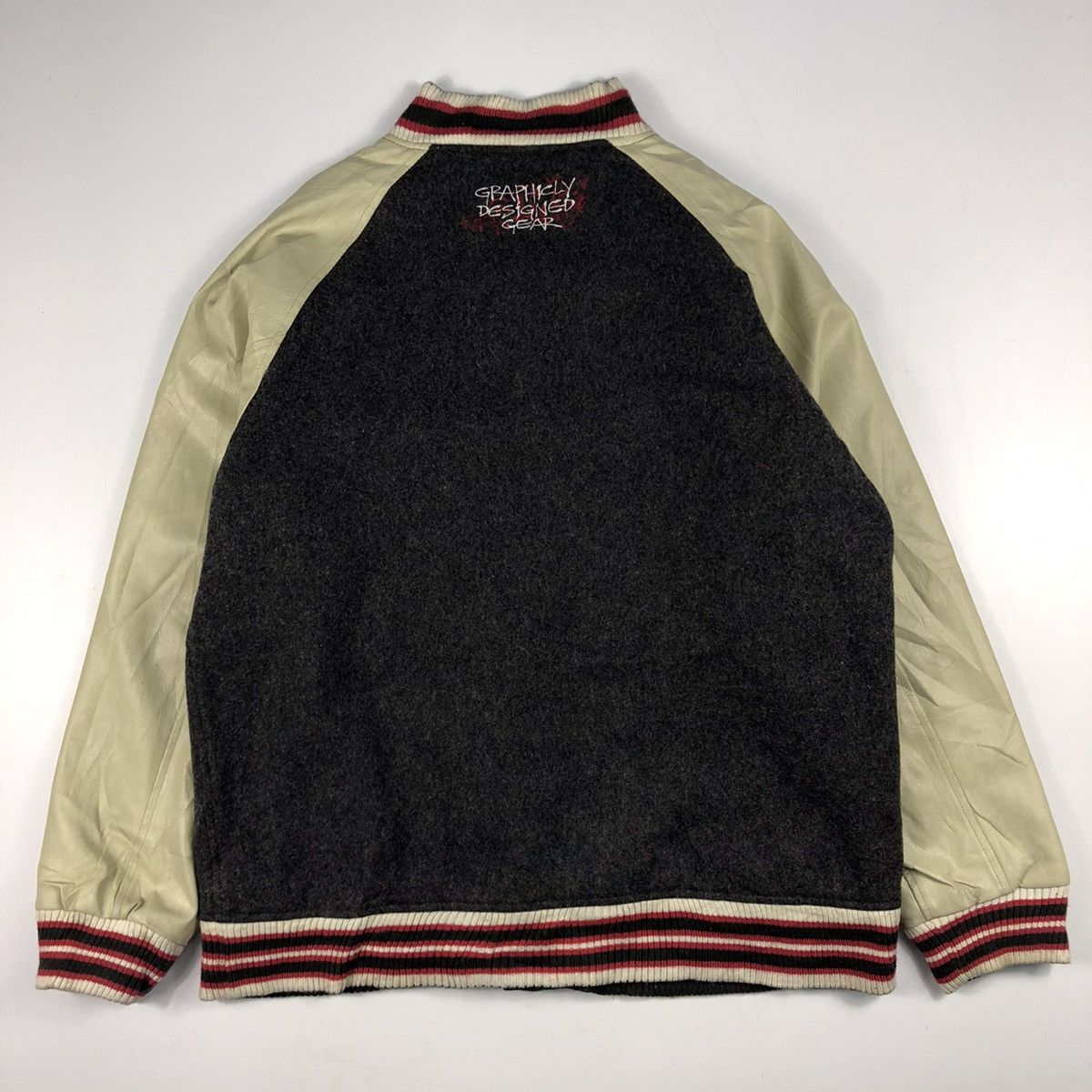 Vintage Vintage CONART LA Graphicly design gear wool leather jacket Size US M / EU 48-50 / 2 - 3 Thumbnail