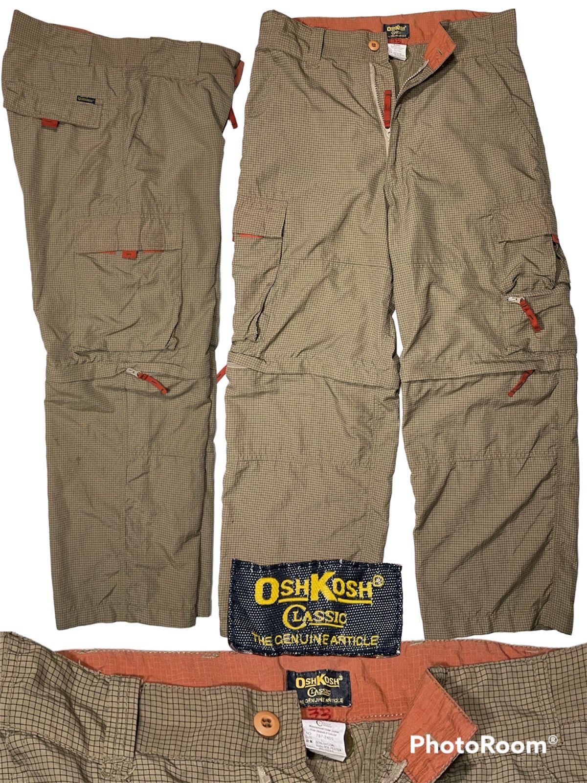 Vintage Vintage Oshkosh wide leg Baggy y2k 90s tactical multi pocket Size US 32 / EU 48 - 1 Thumbnail
