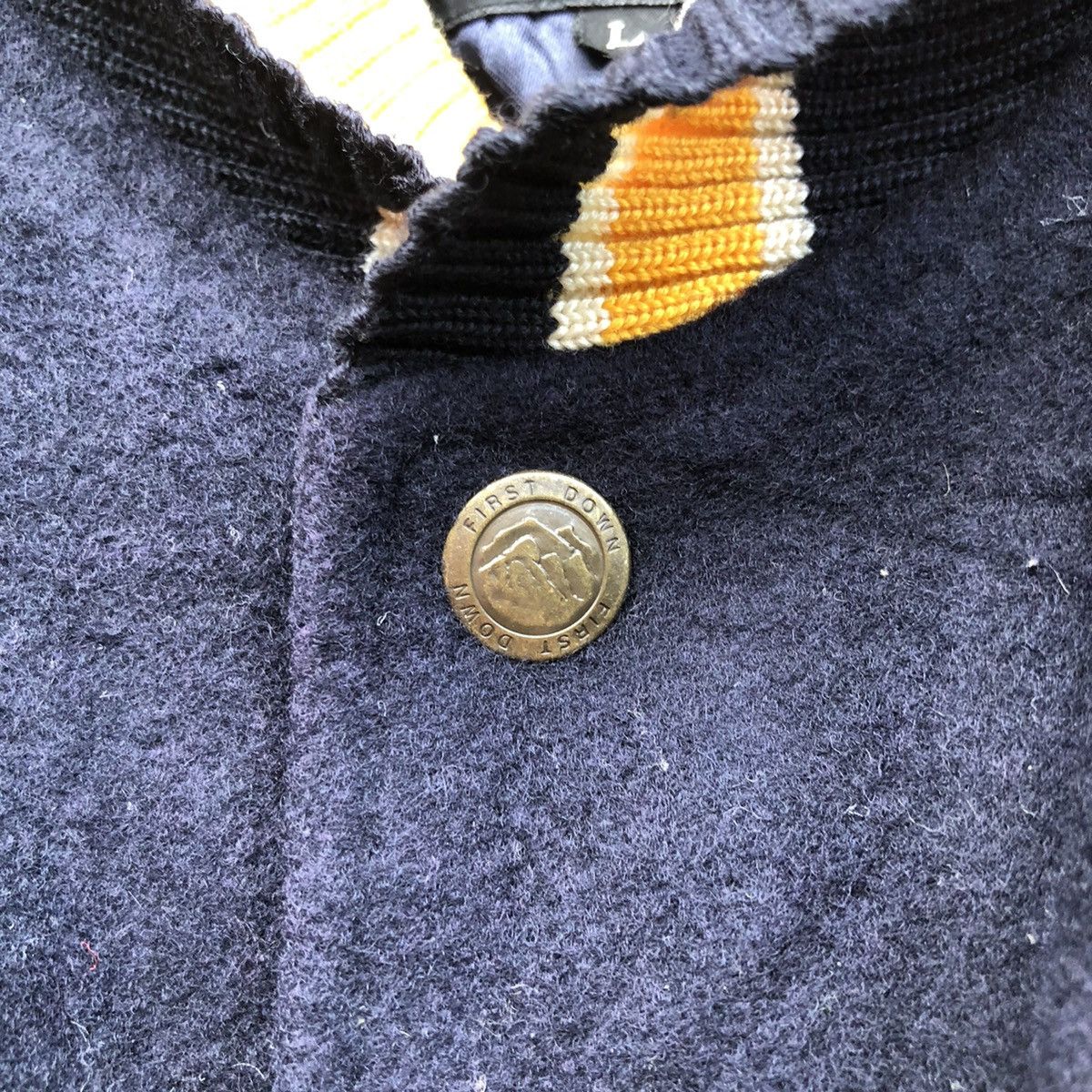 Vintage ‼️OUTDOOR BRAND FIRST DOWN BIG SPELLOUT Varsity Jacket Size US L / EU 52-54 / 3 - 9 Thumbnail