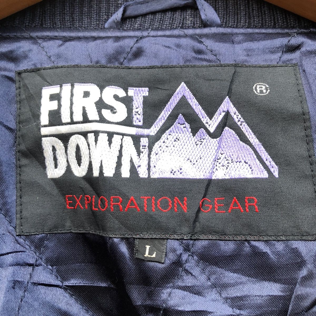 Vintage ‼️OUTDOOR BRAND FIRST DOWN BIG SPELLOUT Varsity Jacket Size US L / EU 52-54 / 3 - 12 Thumbnail