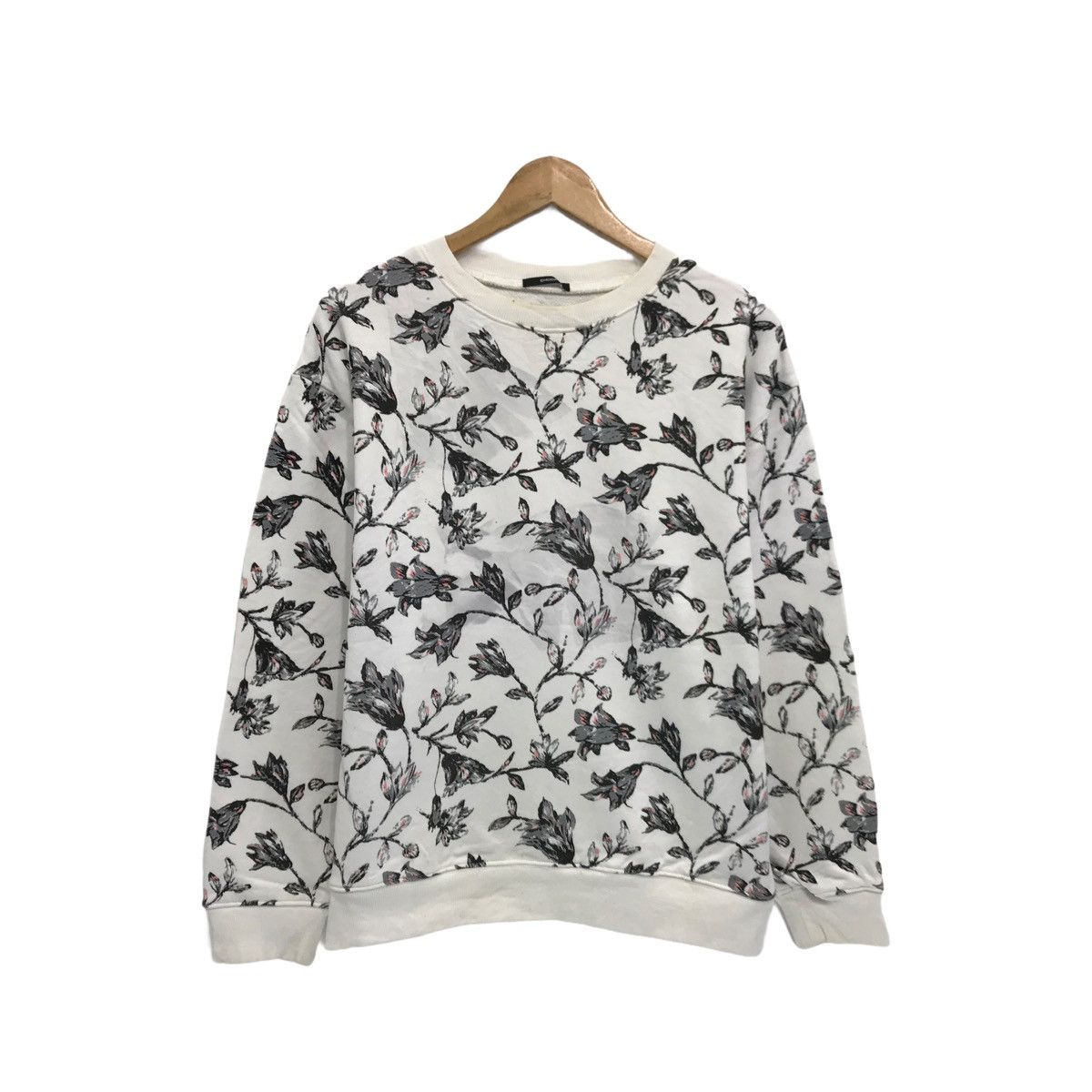 Japanese Brand × Vintage Emoda Flower Design Full Print Sweatshirt Size US S / EU 44-46 / 1 - 1 Thumbnail