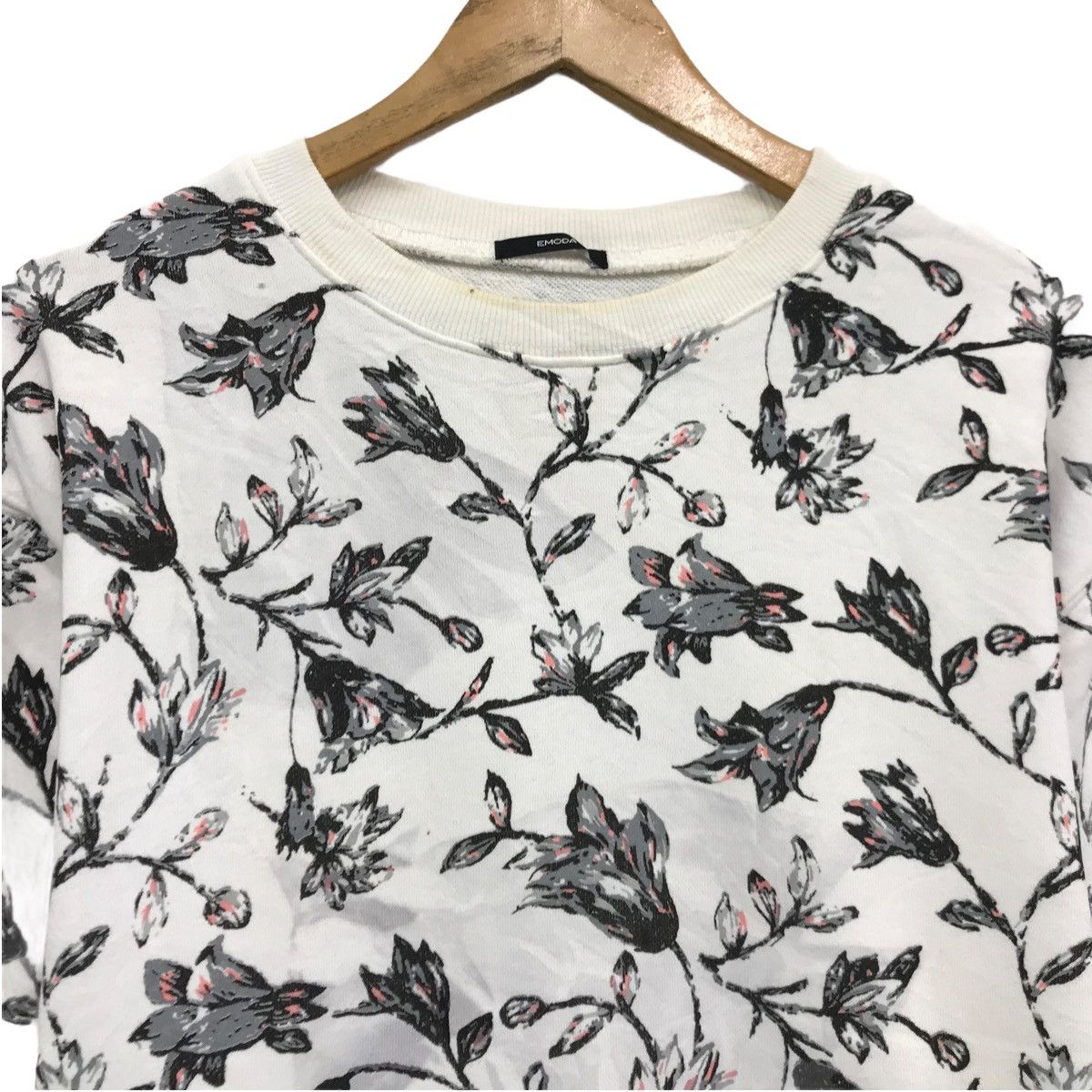 Japanese Brand × Vintage Emoda Flower Design Full Print Sweatshirt Size US S / EU 44-46 / 1 - 2 Thumbnail