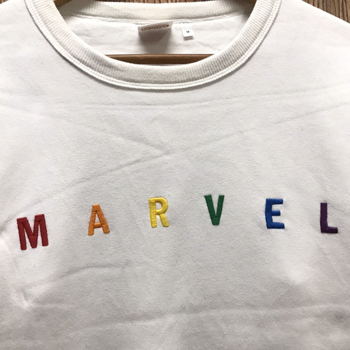 Marvel Comics × Warner Bros Vintage Marvel Comics Colourful Spellout Sweatshirt Size US M / EU 48-50 / 2 - 3 Thumbnail