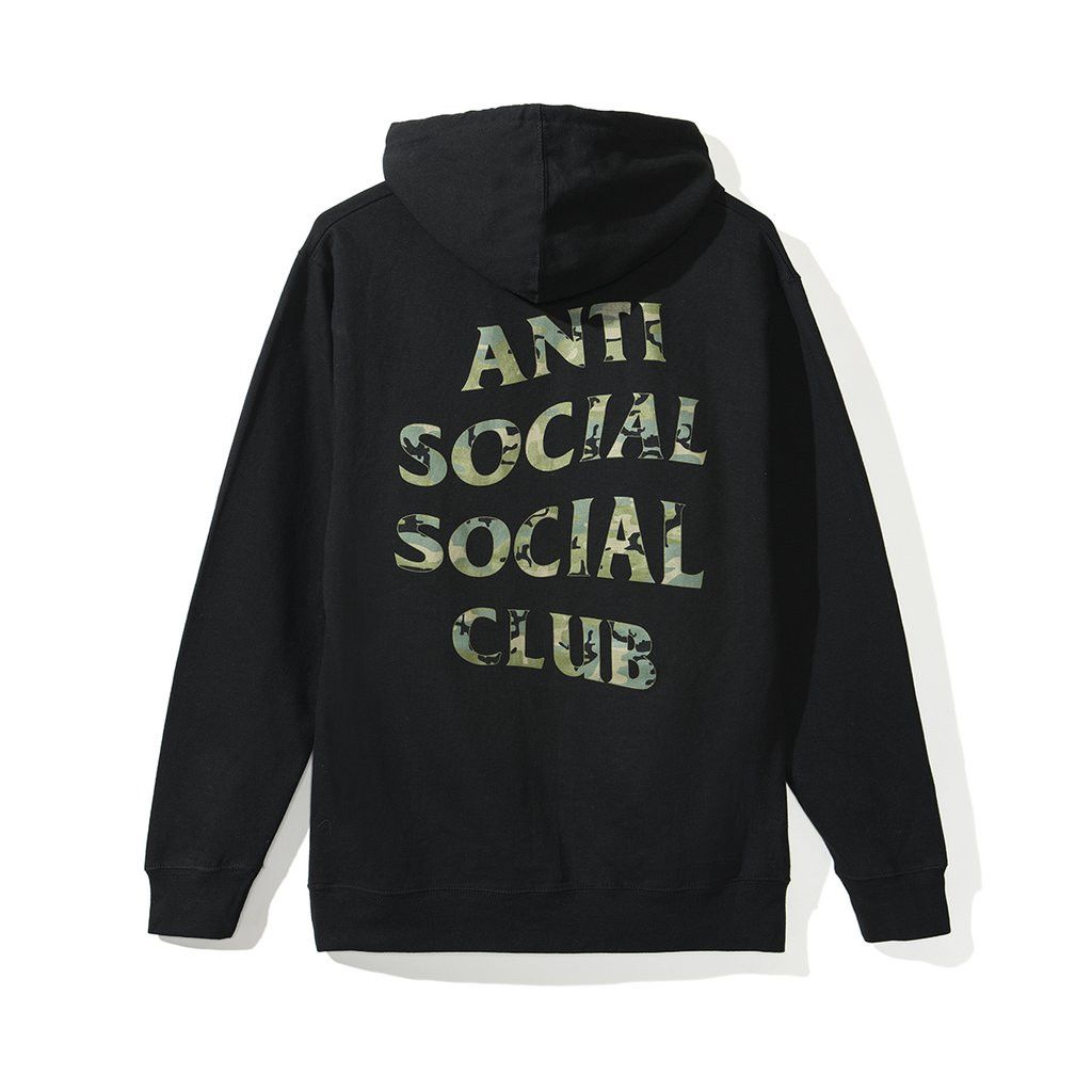 Anti Social Social Club DS ASSC Woodland Camo Logo Woody Black Hoodie BAPE MagOC Size US S / EU 44-46 / 1 - 6 Thumbnail