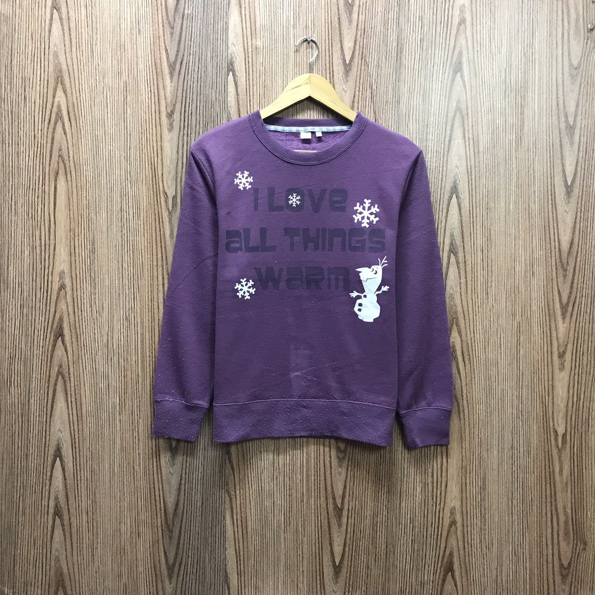Cartoon Network × Disney × Japanese Brand Frozen Sweatshirt Biglogo Olaf Crew Neck Size US S / EU 44-46 / 1 - 2 Thumbnail