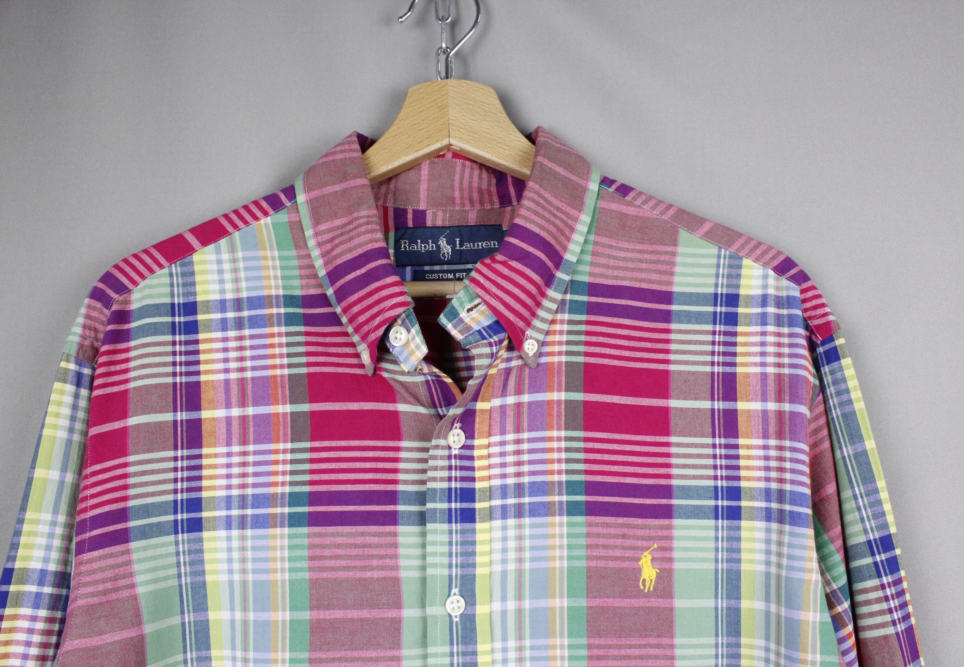 Polo Ralph Lauren × Ralph Lauren Polo Ralph Lauren Multicolor Big Check Oxford Shirt Size US L / EU 52-54 / 3 - 2 Thumbnail