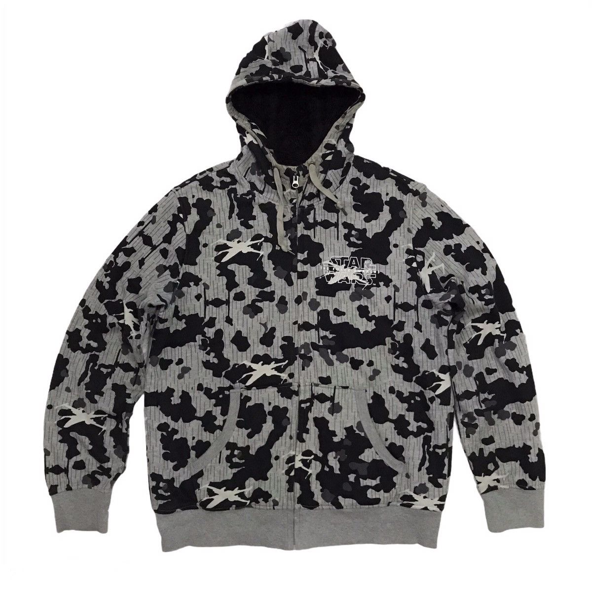 Star Wars Uniqlo Star Wars Camo Zipper Jacket Hooded Fleece Inner Size US XL / EU 56 / 4 - 2 Thumbnail