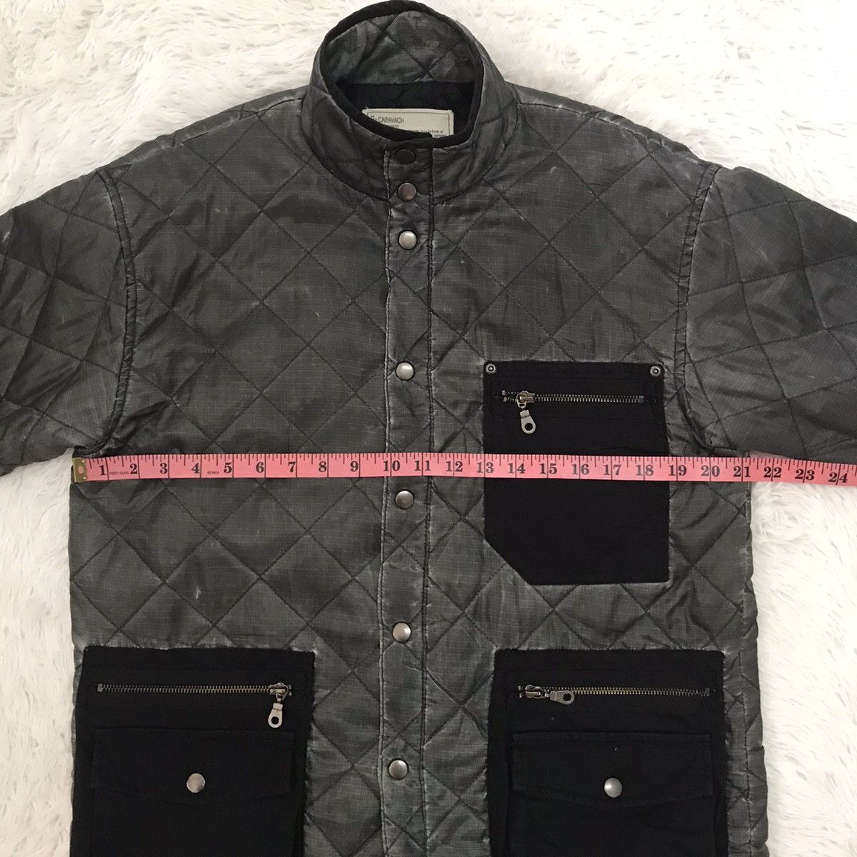 Japanese Brand CH Caravach Quilted Jacket Exposed Pockets Size US M / EU 48-50 / 2 - 15 Thumbnail
