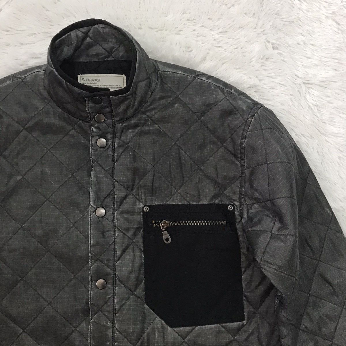 Japanese Brand CH Caravach Quilted Jacket Exposed Pockets Size US M / EU 48-50 / 2 - 4 Thumbnail