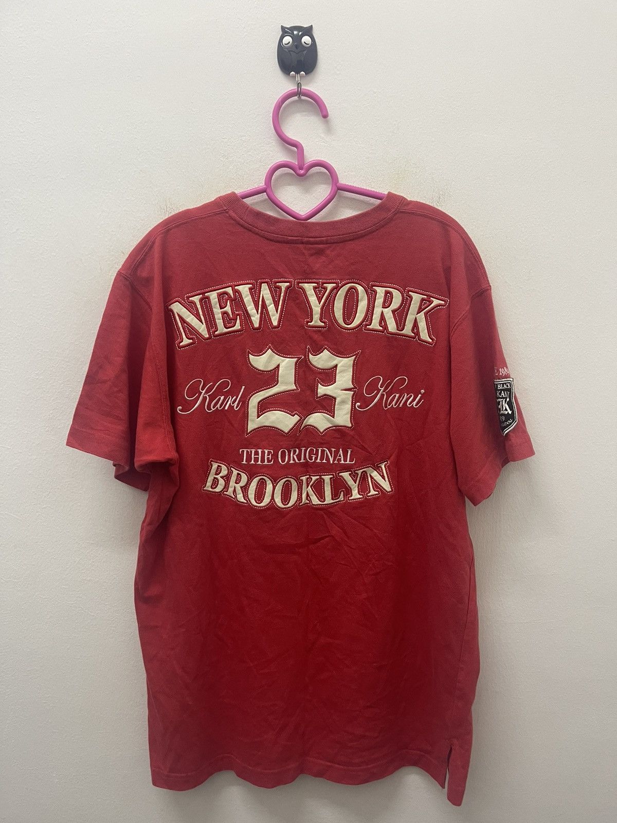 image of Vintage Karl Kani 23 Spell Out Big Logo in Red, Men's (Size Large)