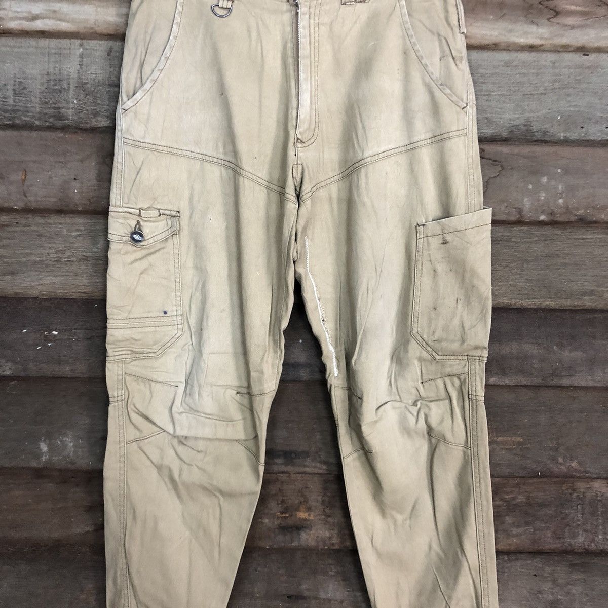 Japanese Brand Jogger Stretch japan Brown Multipocket Cargo Pants #c994 Size US 28 / EU 44 - 4 Thumbnail