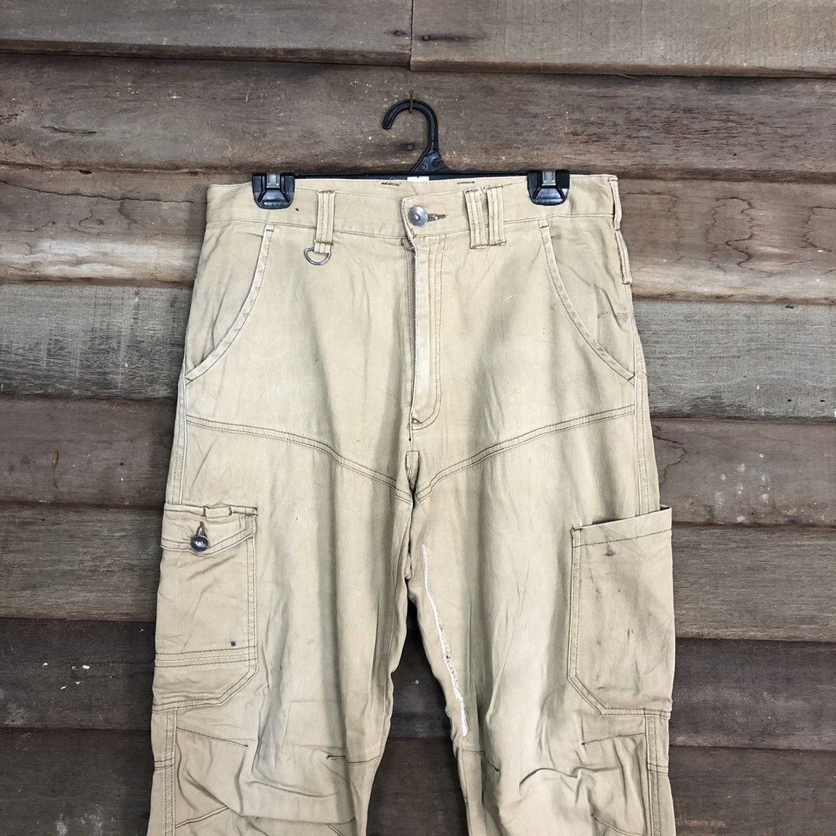 Japanese Brand Jogger Stretch japan Brown Multipocket Cargo Pants #c994 Size US 28 / EU 44 - 2 Thumbnail