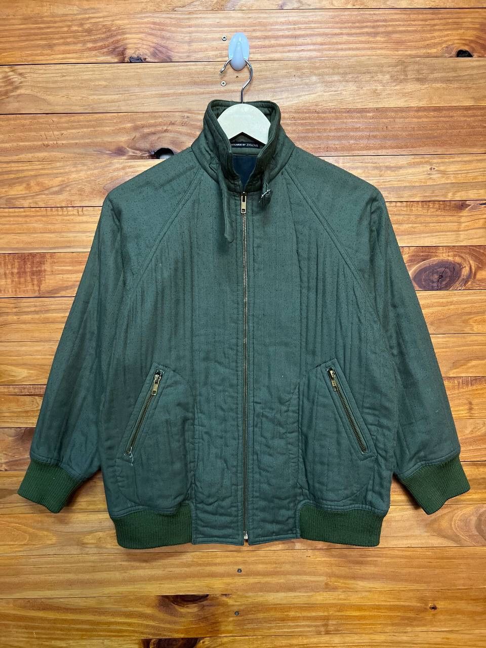 image of Avant Garde Avantgarde By Zigzag Bomber Jacket in Army Green, Men's (Size Small)