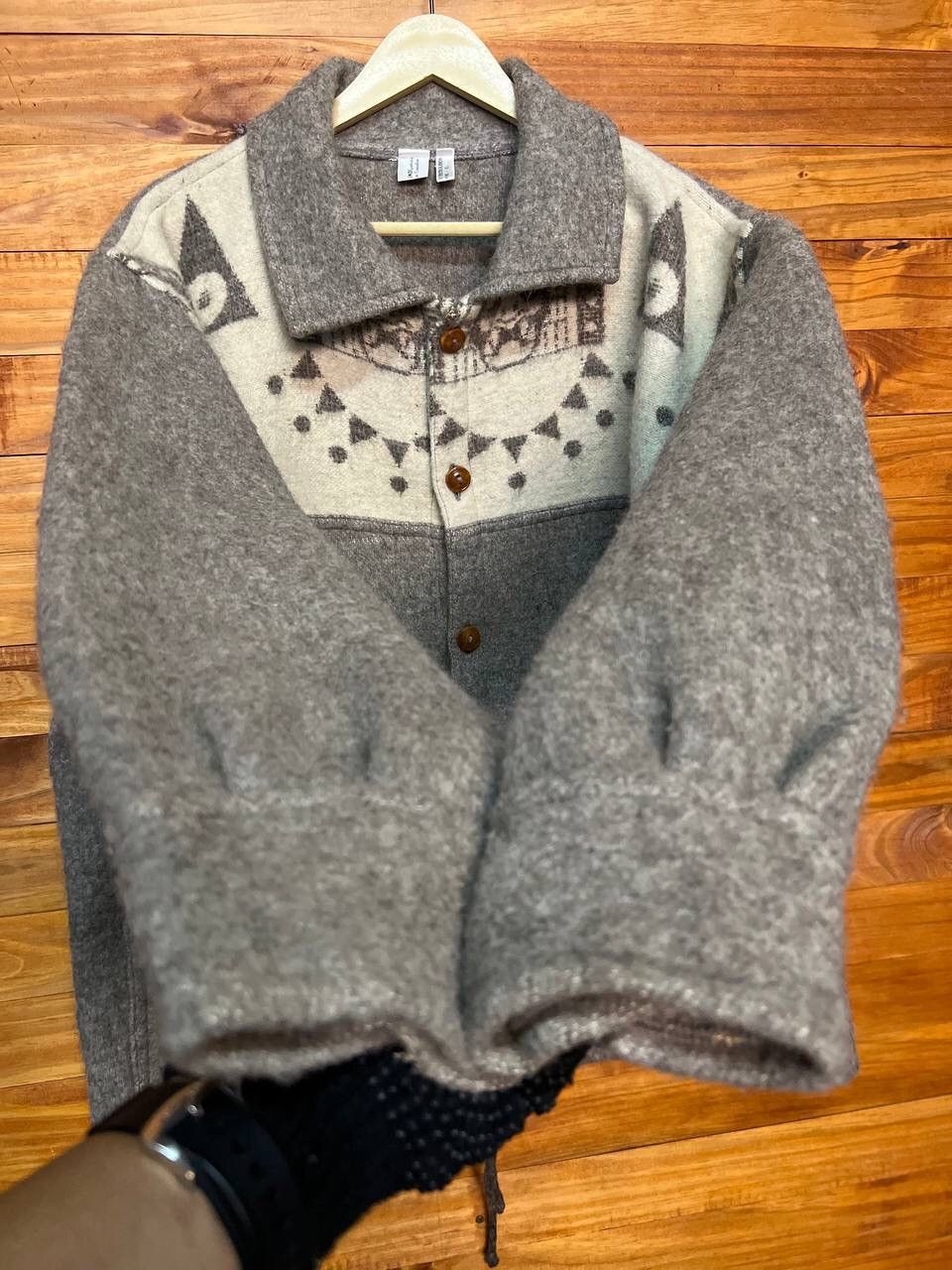 Handmade HANDMADE🔥VINTAGE WOOL NATIVE JACKET MADE IN ECUADOR Size US L / EU 52-54 / 3 - 9 Thumbnail