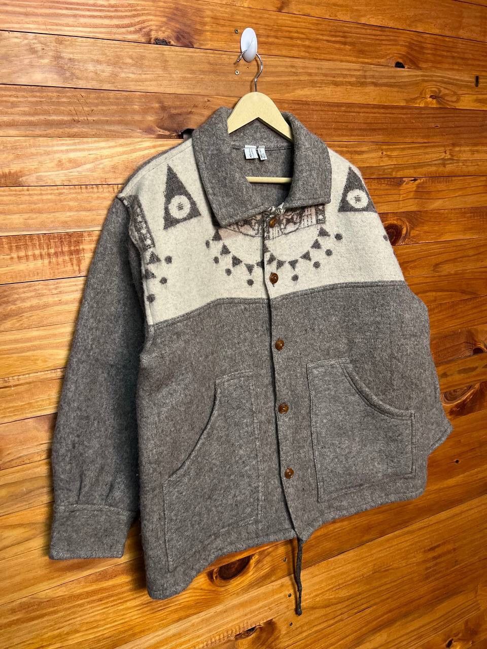 Handmade HANDMADE🔥VINTAGE WOOL NATIVE JACKET MADE IN ECUADOR Size US L / EU 52-54 / 3 - 2 Thumbnail