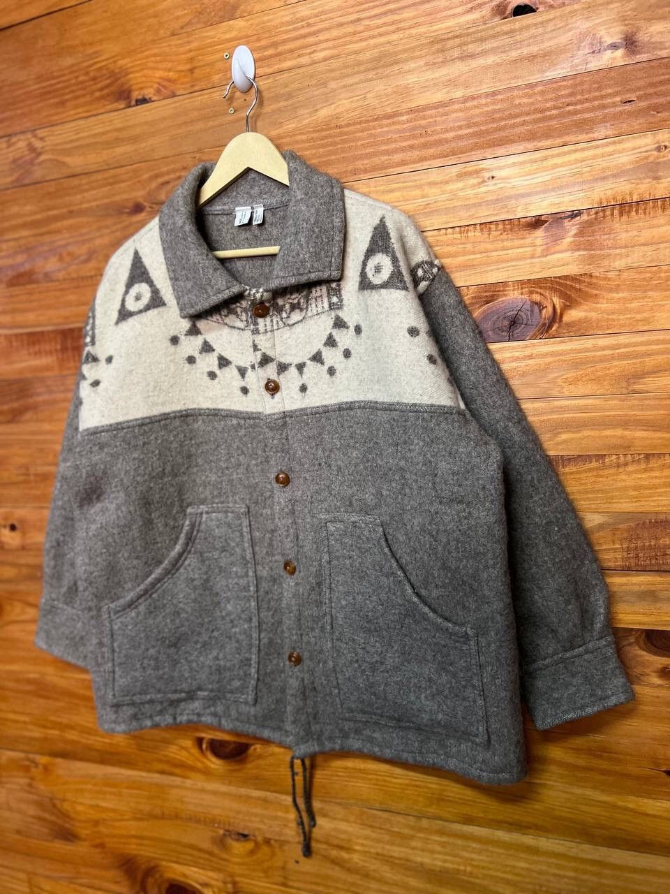 Handmade HANDMADE🔥VINTAGE WOOL NATIVE JACKET MADE IN ECUADOR Size US L / EU 52-54 / 3 - 3 Thumbnail