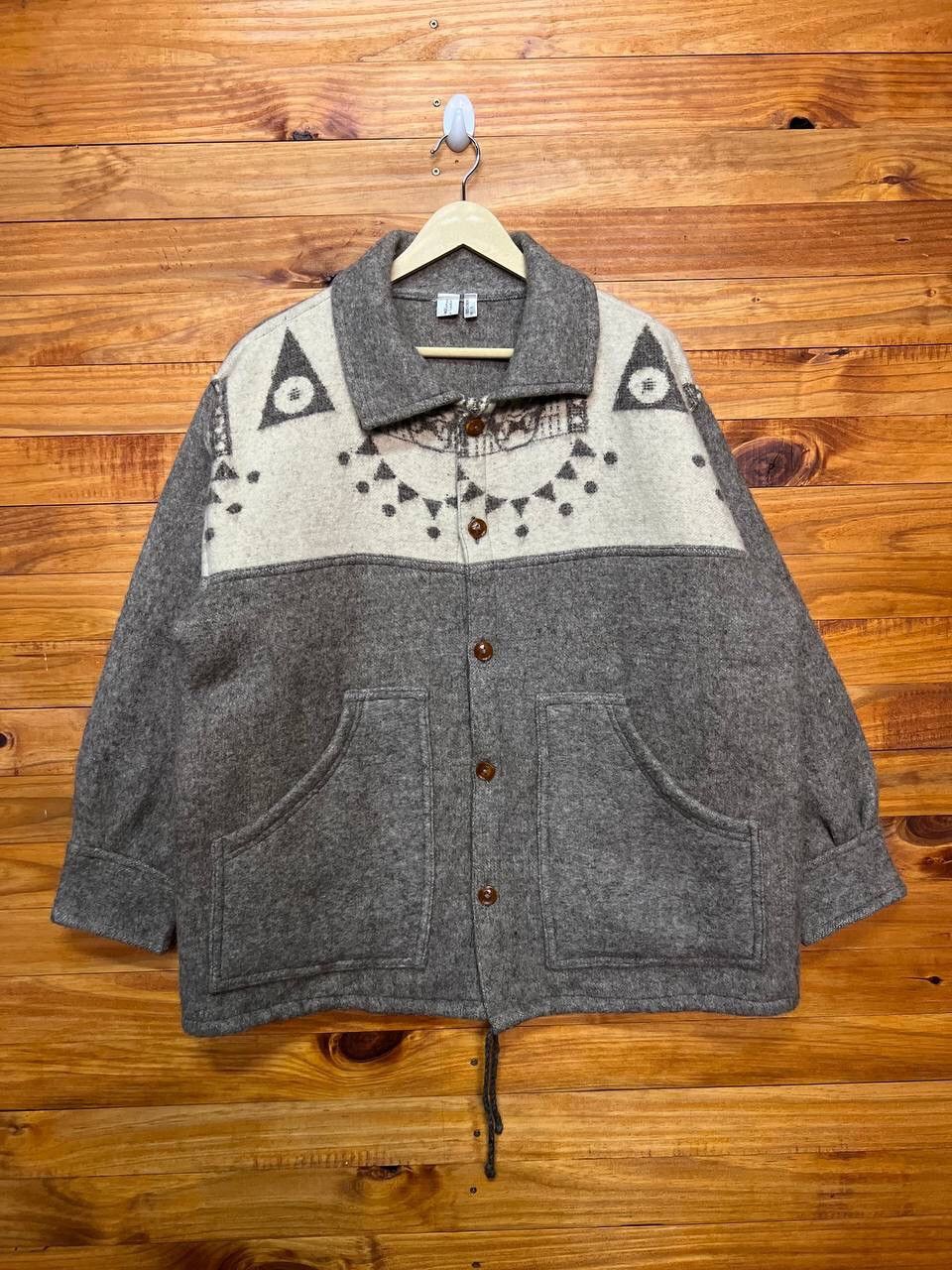 Handmade HANDMADE🔥VINTAGE WOOL NATIVE JACKET MADE IN ECUADOR Size US L / EU 52-54 / 3 - 1 Thumbnail