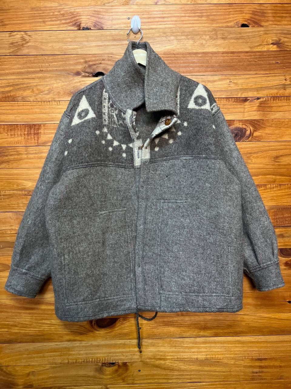 Handmade HANDMADE🔥VINTAGE WOOL NATIVE JACKET MADE IN ECUADOR Size US L / EU 52-54 / 3 - 14 Thumbnail