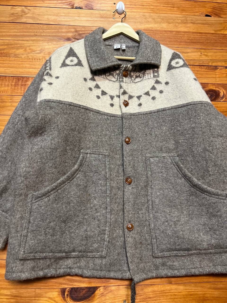 Handmade HANDMADE🔥VINTAGE WOOL NATIVE JACKET MADE IN ECUADOR Size US L / EU 52-54 / 3 - 4 Thumbnail