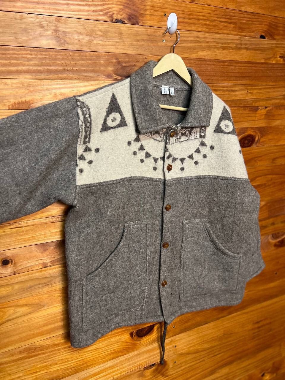 Handmade HANDMADE🔥VINTAGE WOOL NATIVE JACKET MADE IN ECUADOR Size US L / EU 52-54 / 3 - 6 Thumbnail